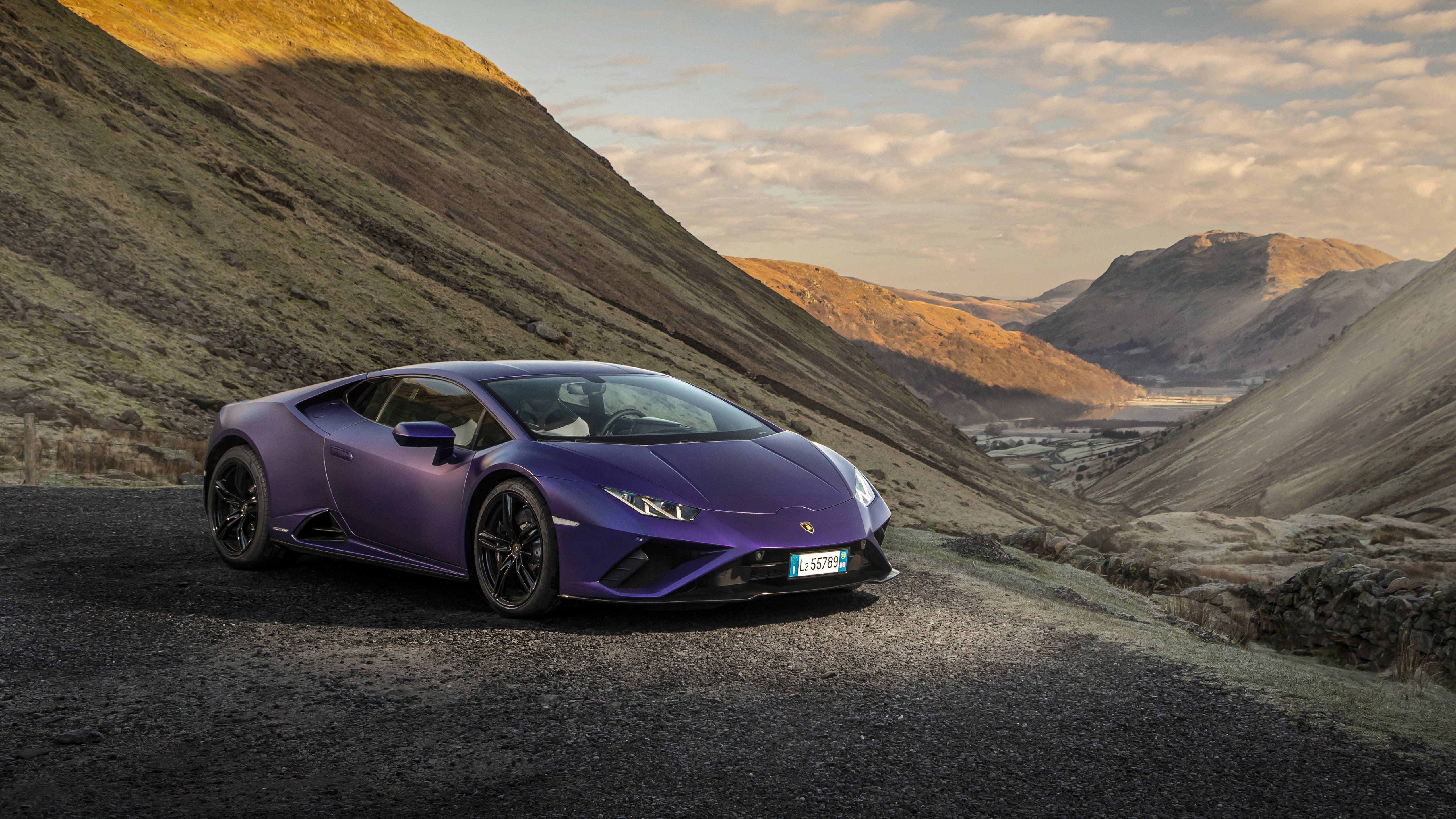 Μωβ Lamborghini Huracan 4K Laptop Αυτοκίνητο Ταπετσαρία