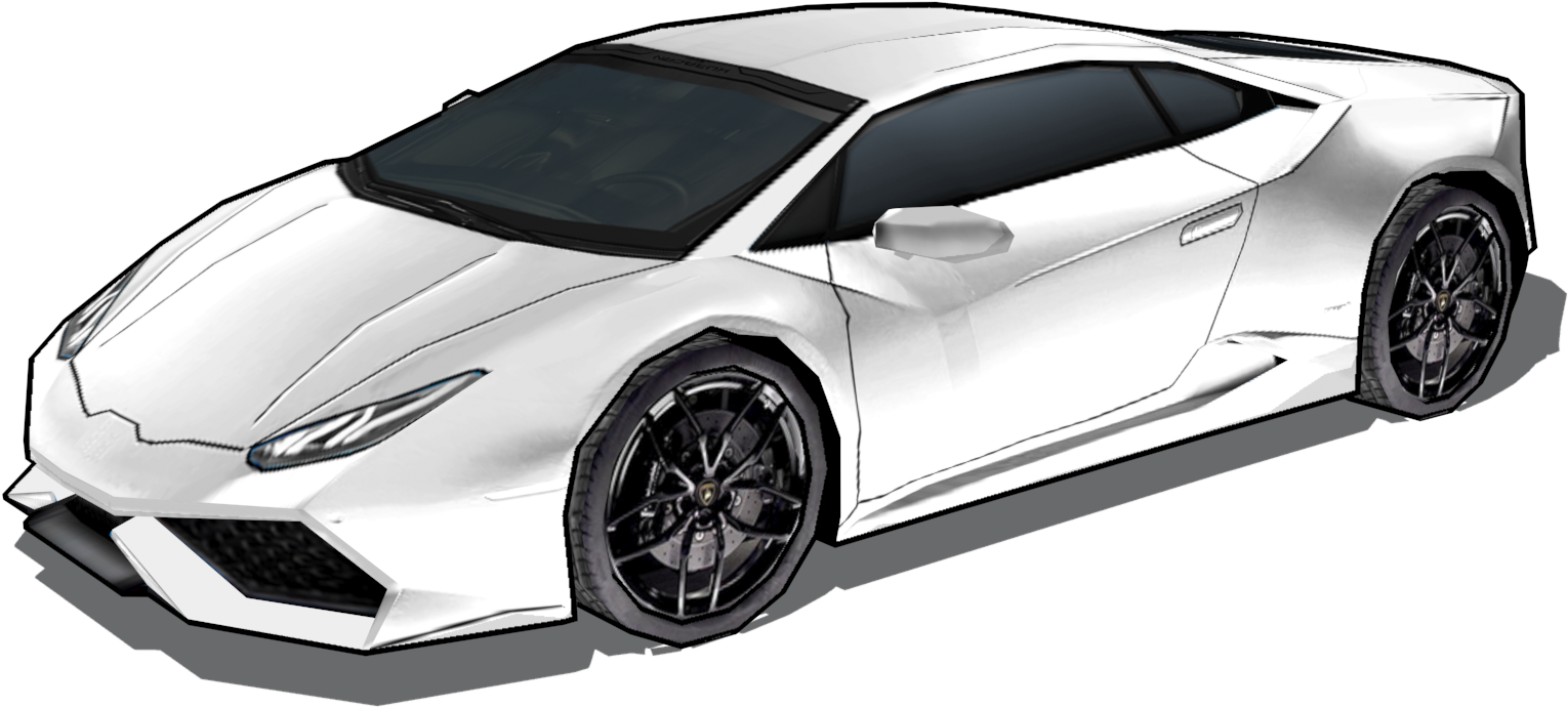 Πλάγια όψη λευκής Lamborghini Huracan Ταπετσαρία