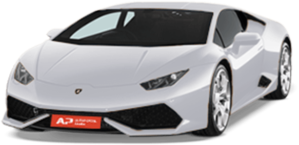Λευκή Lamborghini Huracan Evo σε Προφίλ Ταπετσαρία