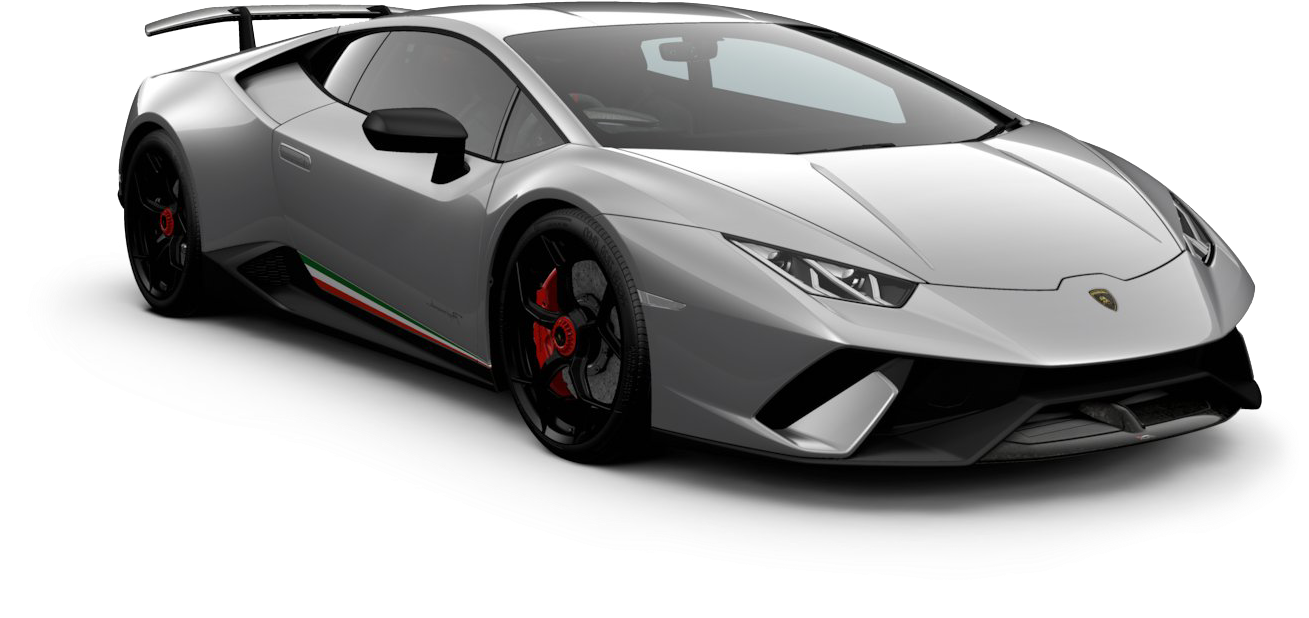 Ασημί Lamborghini Huracan Evo Πλάγια Όψη Ταπετσαρία