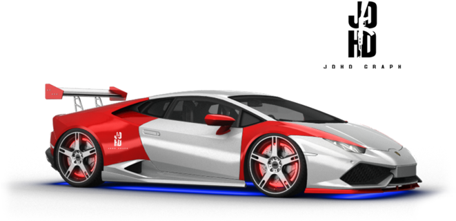 Κόκκινη και Λευκή Lamborghini Huracan Έκδοση Αγώνων Ταπετσαρία