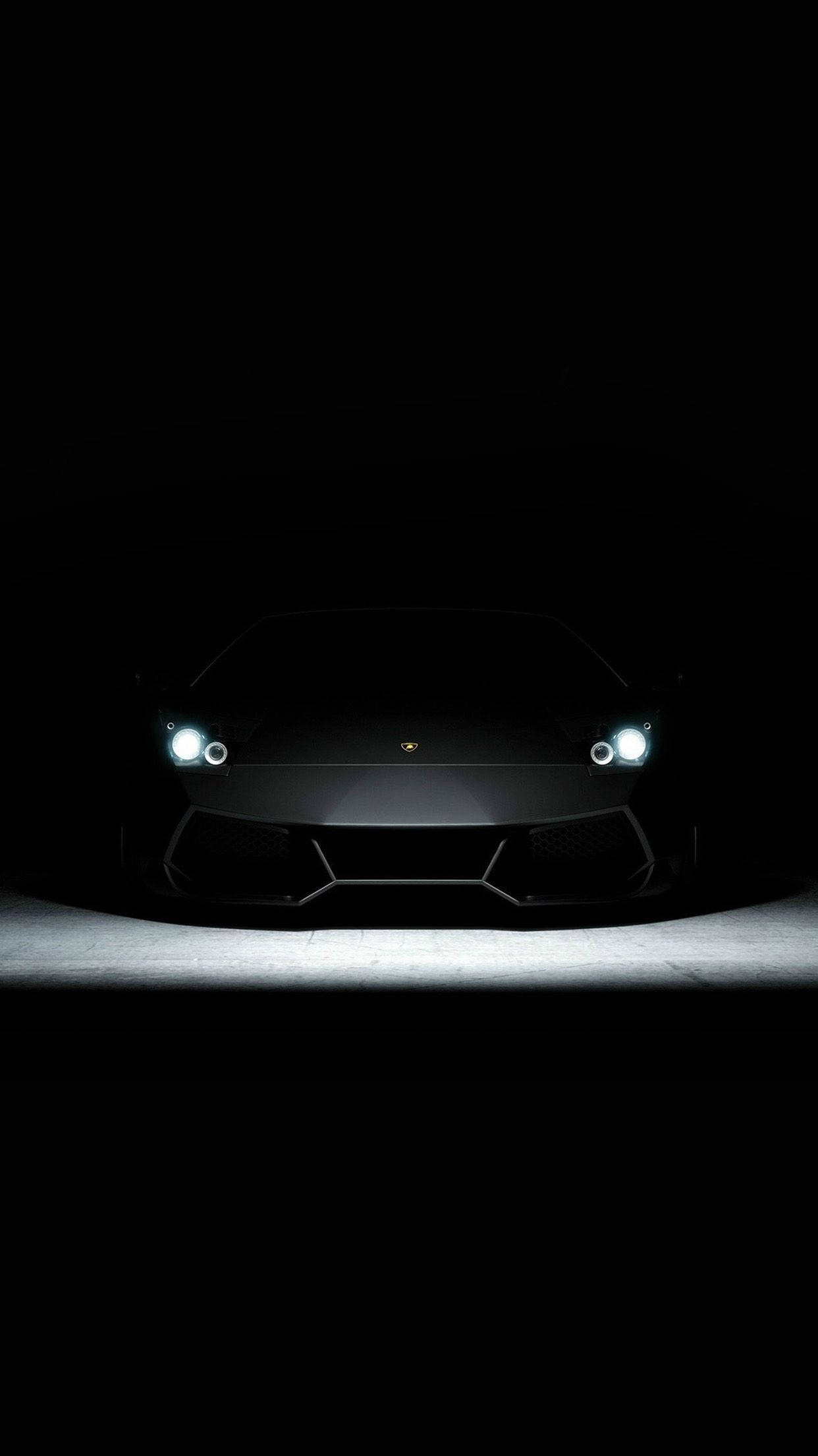 Lamborghini iPhone Μαύρη Αισθητική Λευκά Φώτα Ταπετσαρία