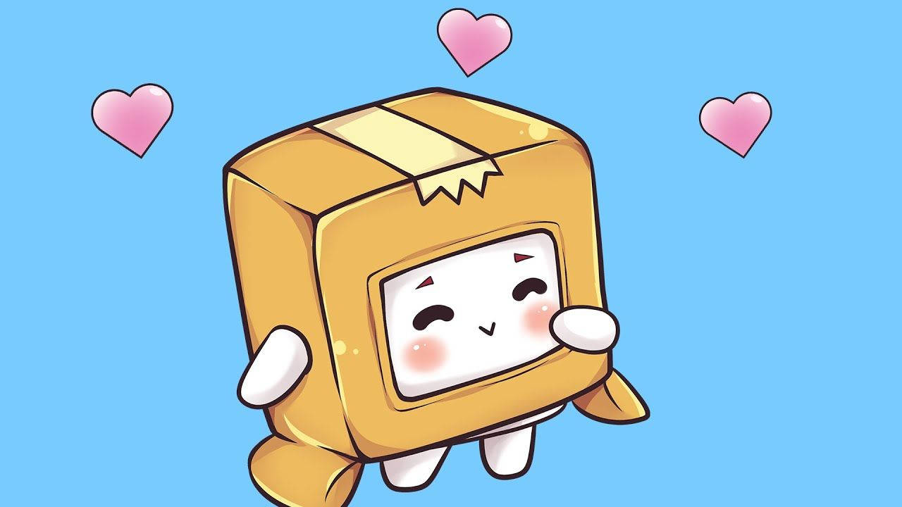 Χαριτωμένο LankyBox Boxy σε Μπλε Φόντο Ταπετσαρία