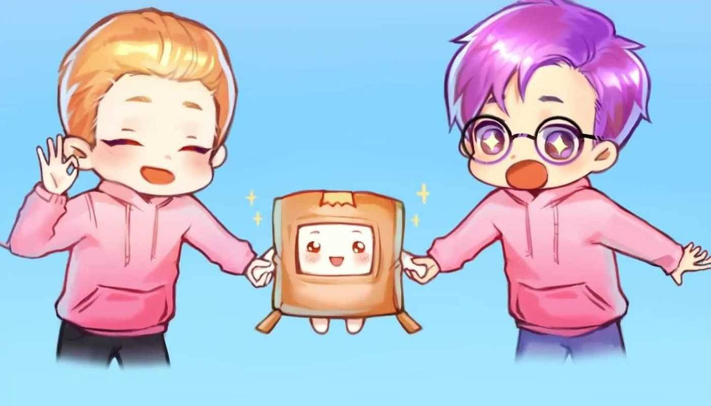 LankyBox Boxy Κινούμενος Adam και Justin Ταπετσαρία