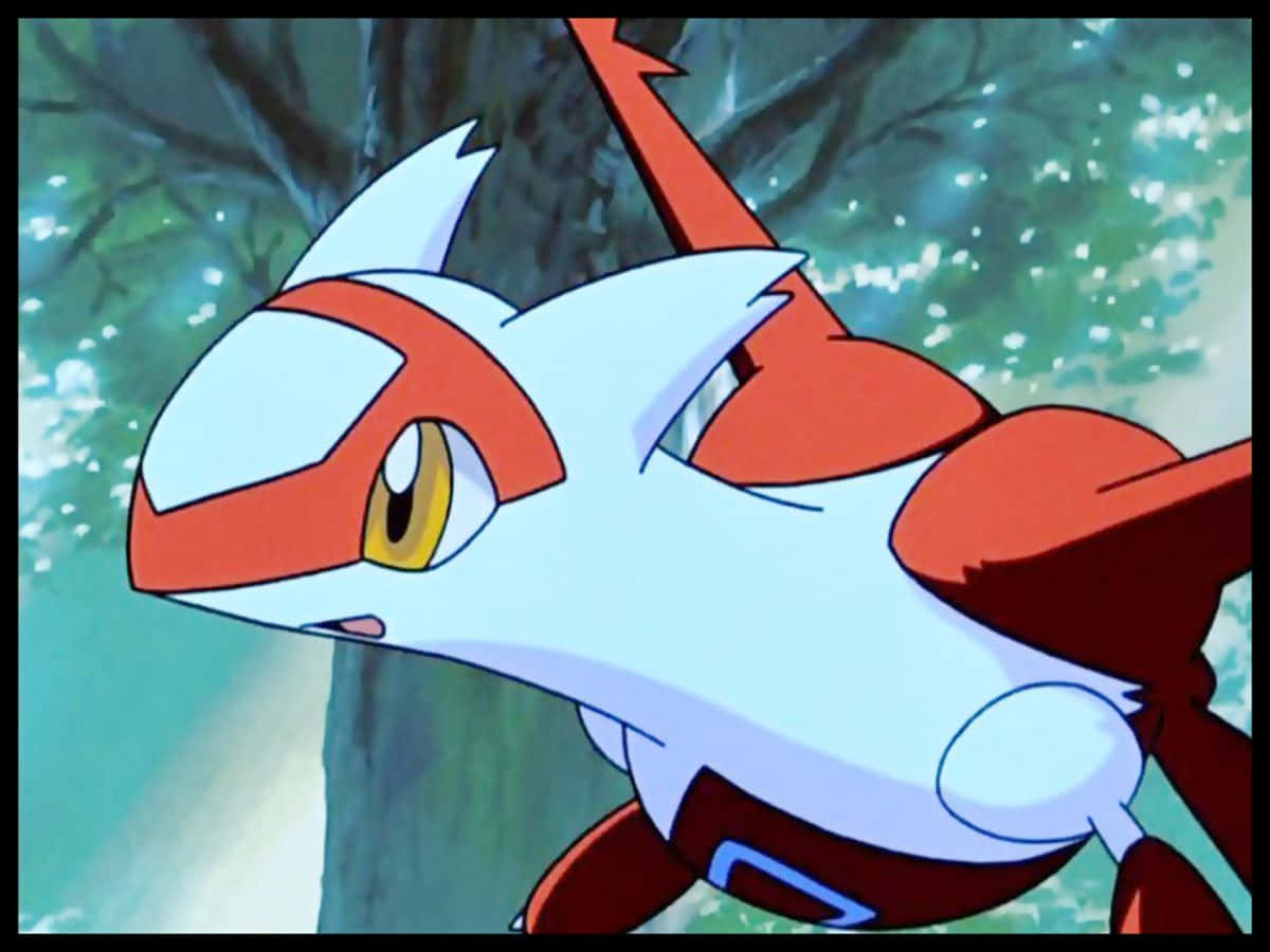 Latias με Δέντρο στο Βάθος Ταπετσαρία