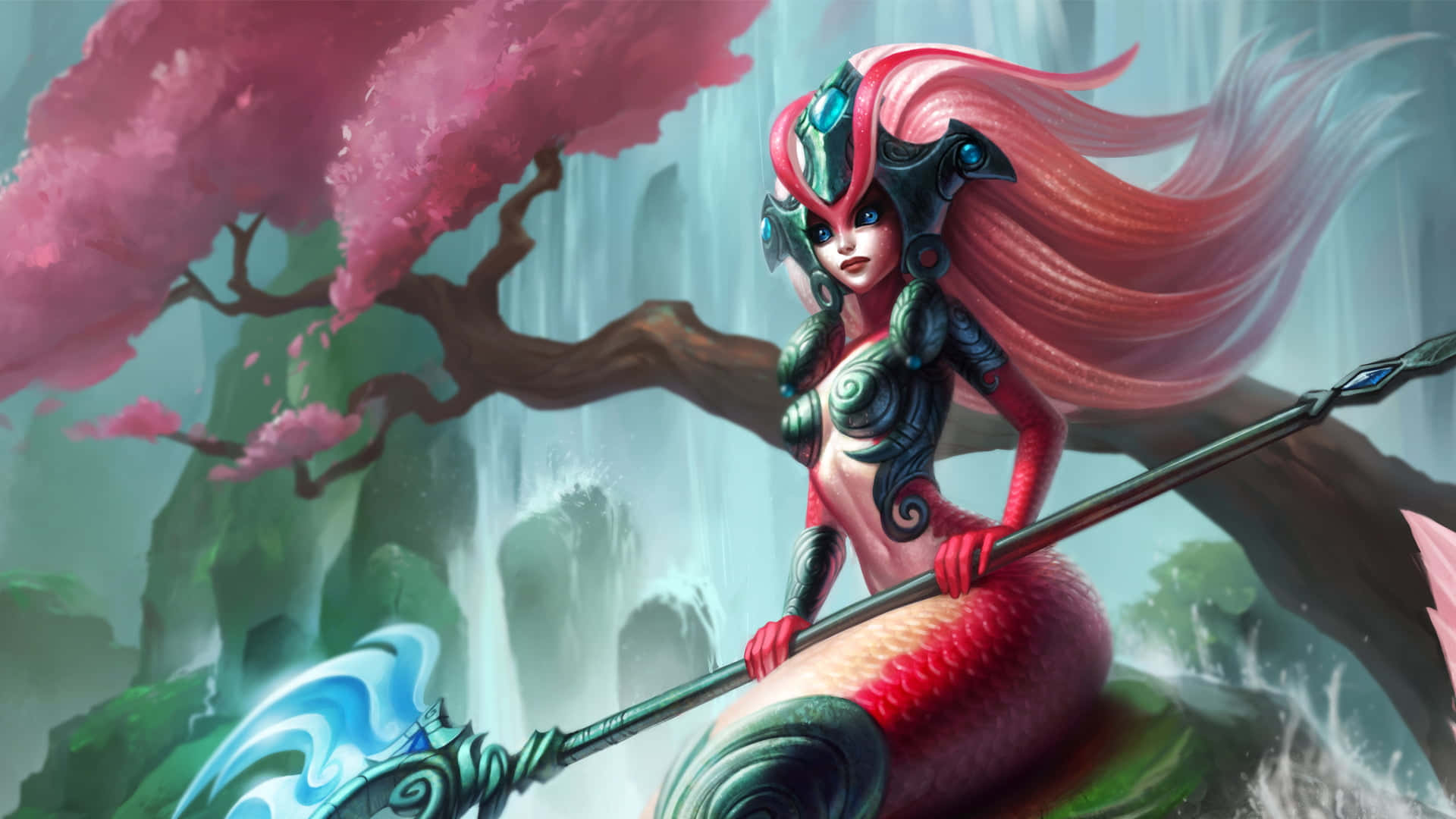 Γοργόνα Έγχρωμη Εικόνα League of Legends Ταπετσαρία