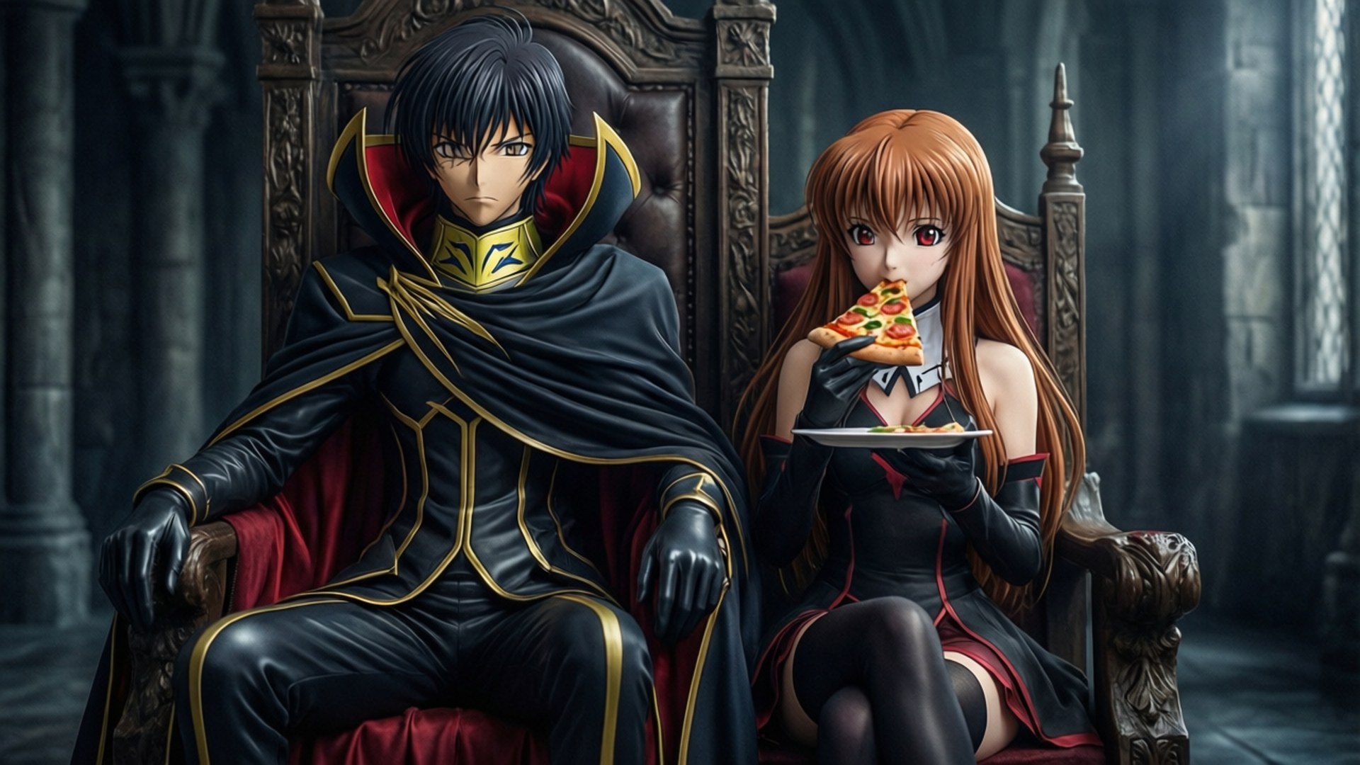Lelouch και C.C. με Πίτσα Ταπετσαρία