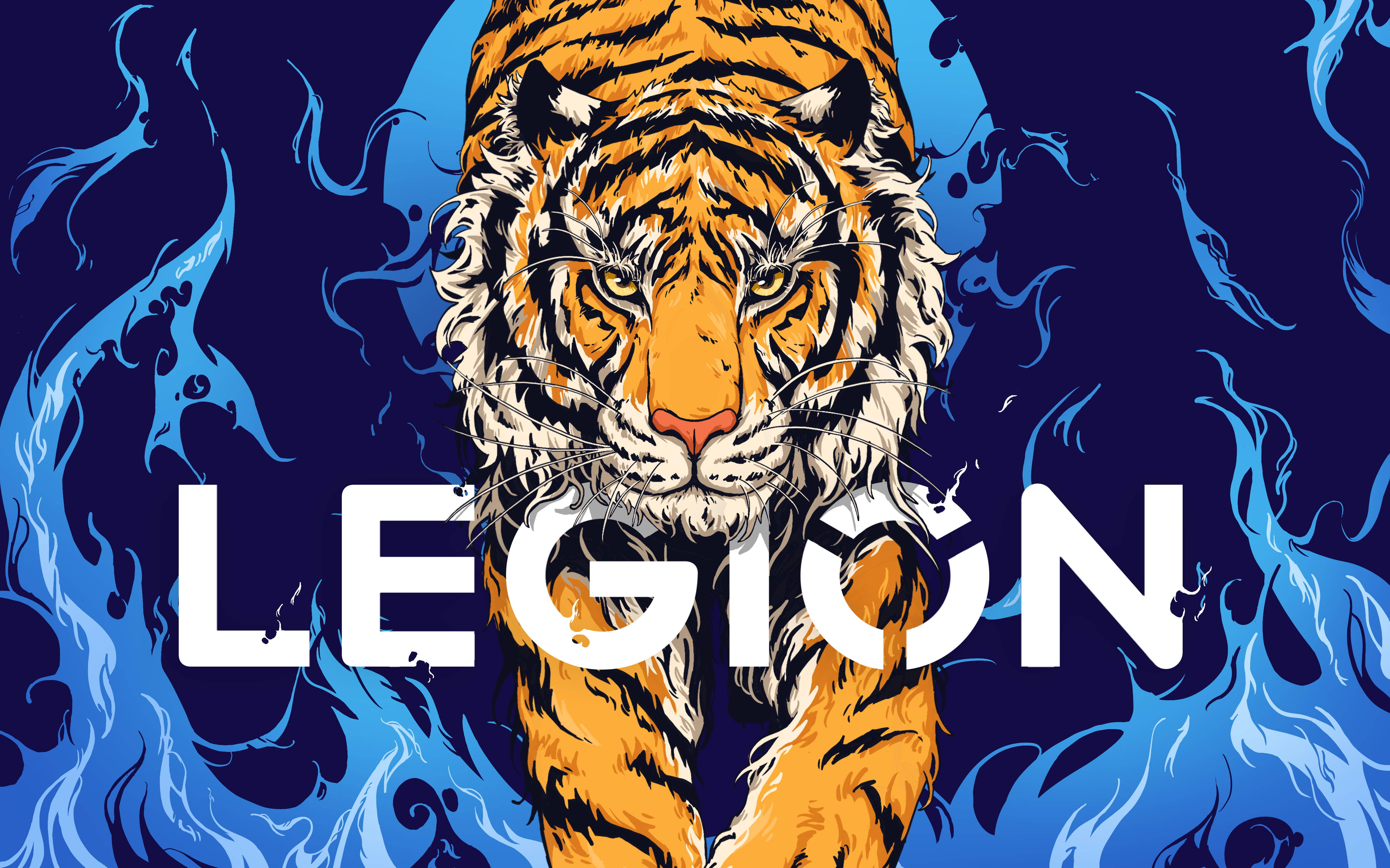 Lenovo Legion Φορητός Υπολογιστής Παιχνιδιών με Τίγρη Ταπετσαρία