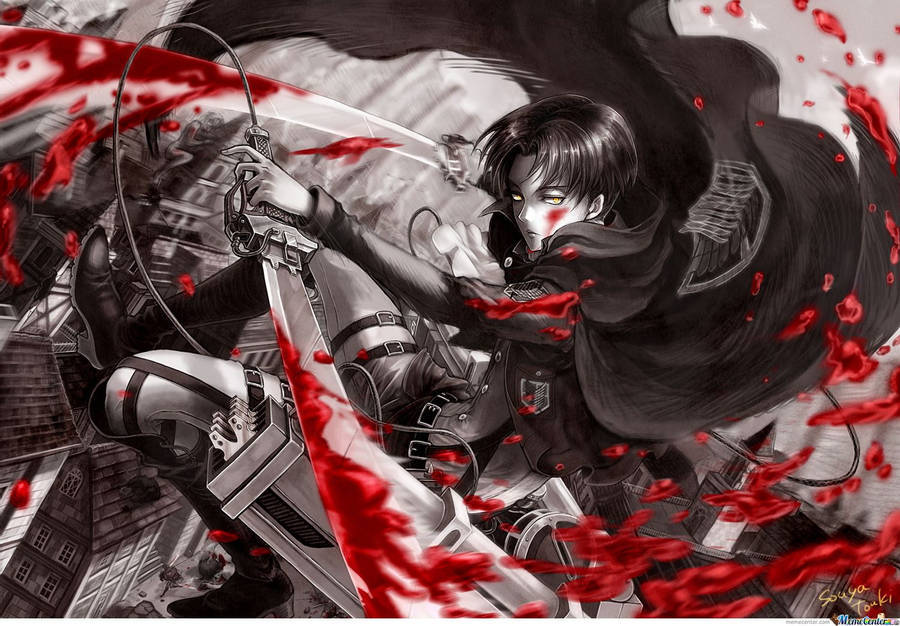 Σκοτεινός Levi Edgy Anime Pfp Ταπετσαρία