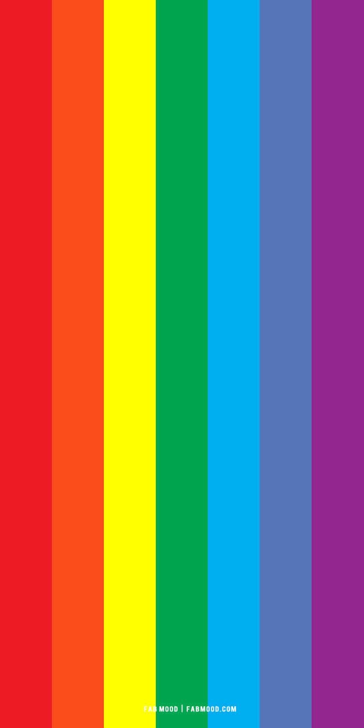 Αισθητικό LGBT Ουράνιο Τόξο με Ρίγες Ταπετσαρία