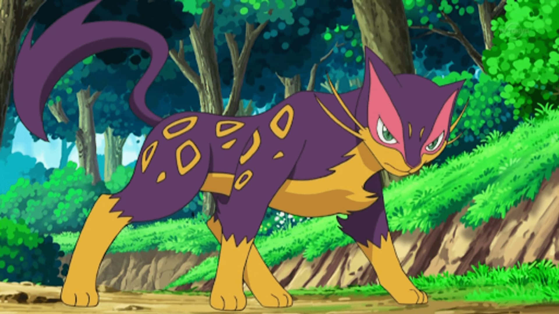Θυμωμένο Liepard σε Anime Ταπετσαρία