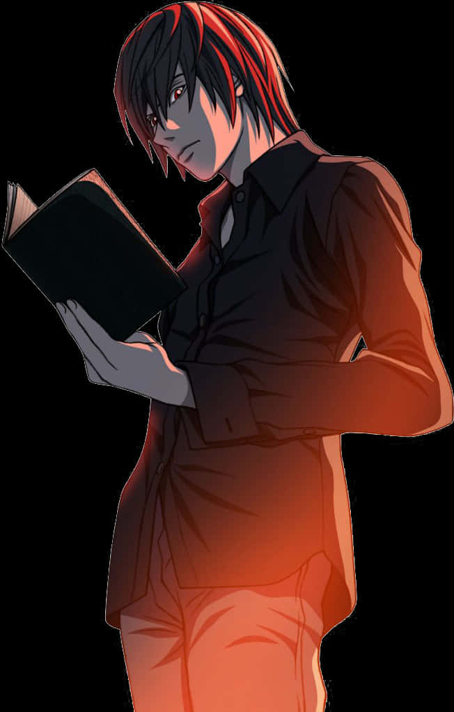 Light Yagami κρατώντας το Death Note Ταπετσαρία