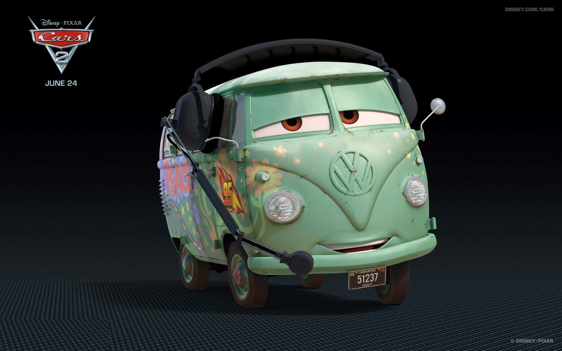 Ο Lightning McQueen κατακτά τον κόσμο στο Cars 2 Ταπετσαρία