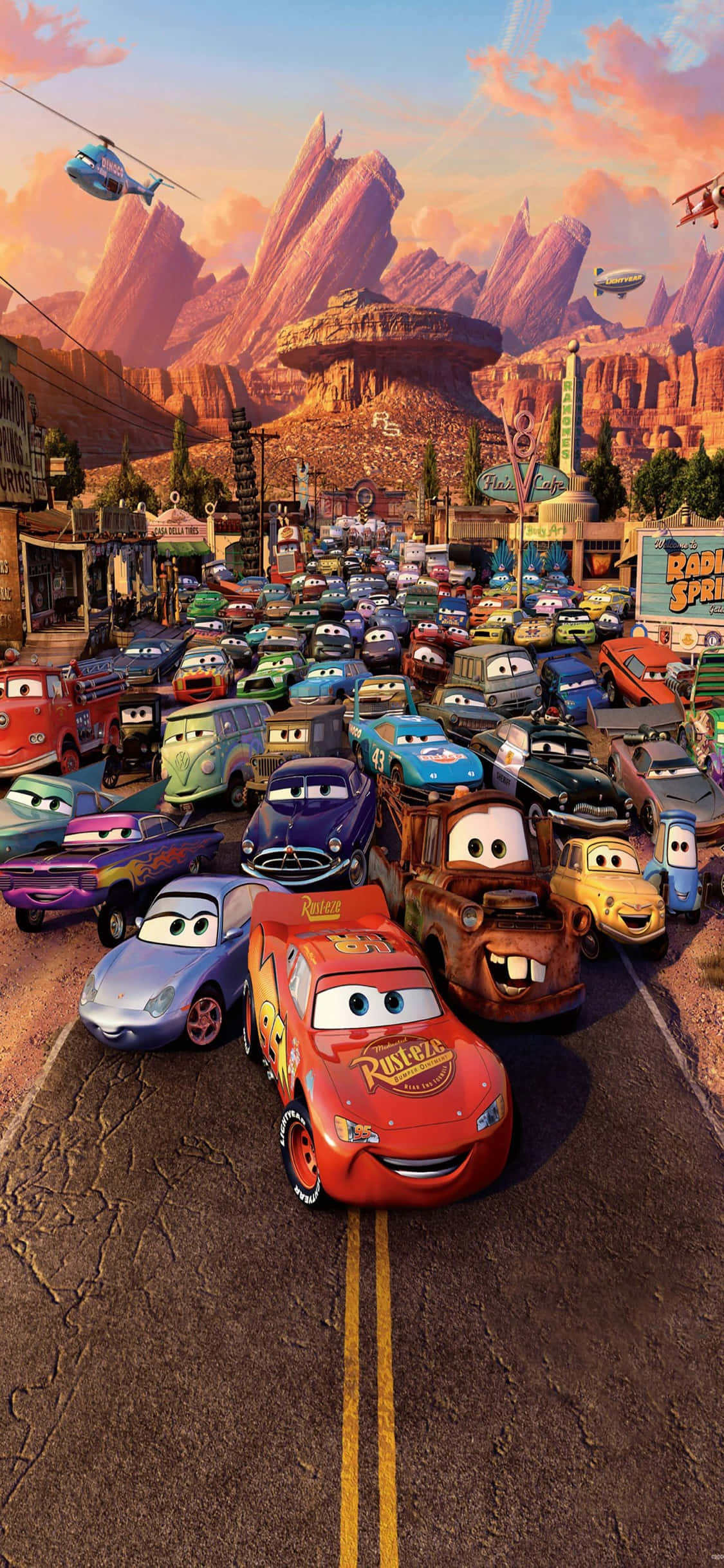 Lightning McQueen Friends iPhone X Cars Background Ταπετσαρία