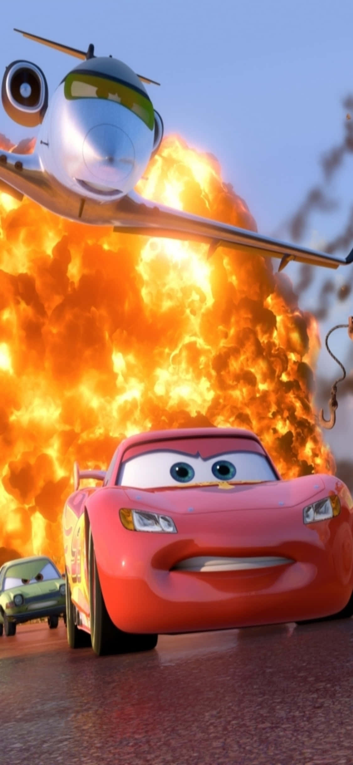 Lightning McQueen, Κατασκοπευτικό Αεροπλάνο, iPhone X, Φόντο Αυτοκινήτων Ταπετσαρία
