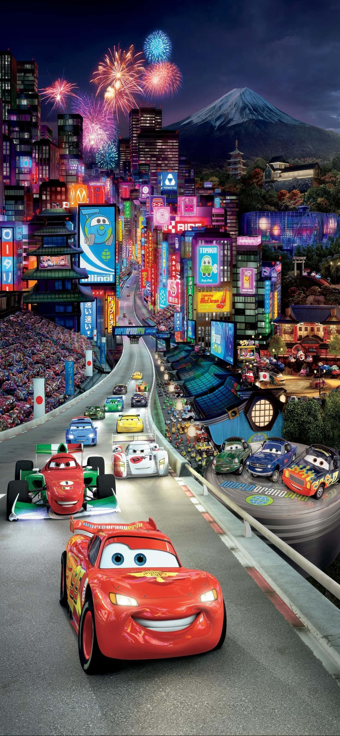 Φόντο Ιαπωνία Lightning McQueen iPhone X Cars Ταπετσαρία