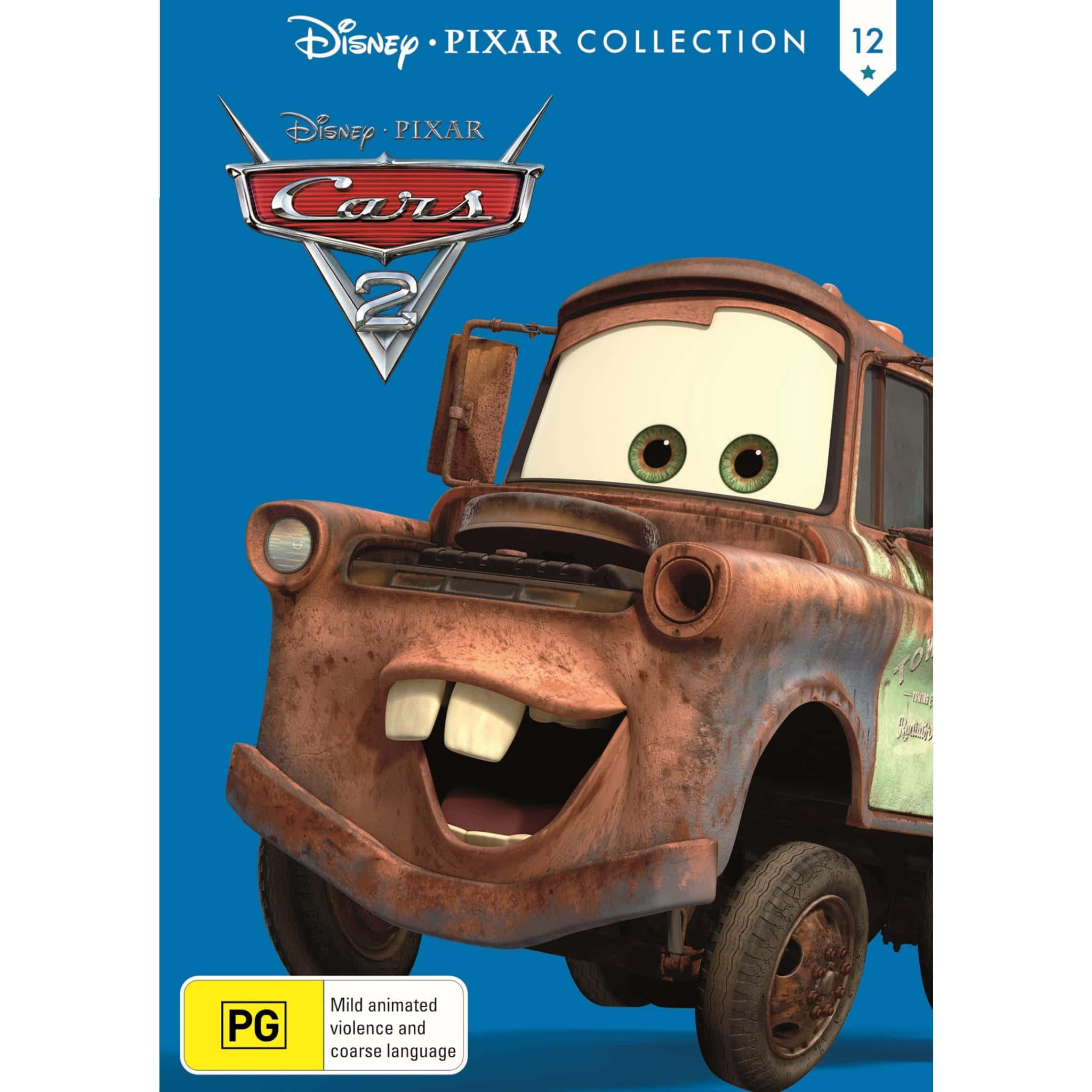 Ο Lightning McQueen και ο Mater σε αγώνα στον αυτοκινητόδρομο στο Cars 2 Ταπετσαρία