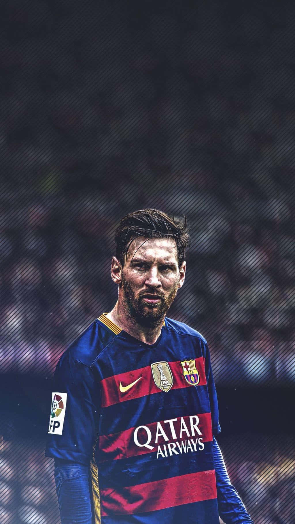 Ο Lionel Messi, ο κορυφαίος ποδοσφαιριστής στον κόσμο με τα χρώματα της FC Barcelona Ταπετσαρία