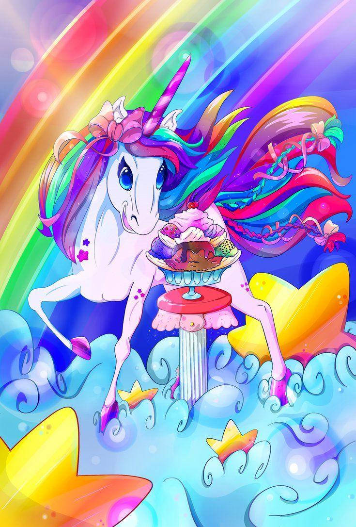 Μονόκερος Lisa Frank με Παγωτό Ταπετσαρία