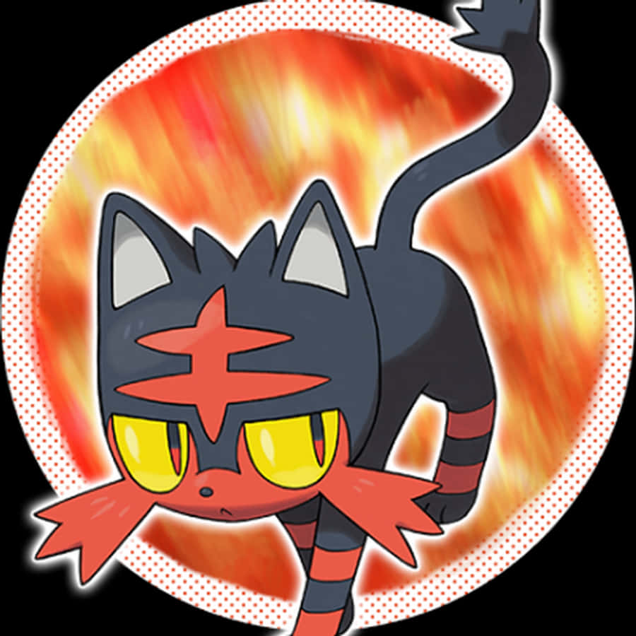 Litten με πορτοκαλί κυκλικό γραφικό Ταπετσαρία