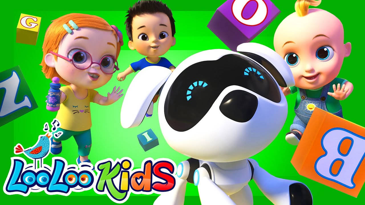 Looloo Kids Κυνηγούν Ρομποτικό Σκύλο Ταπετσαρία