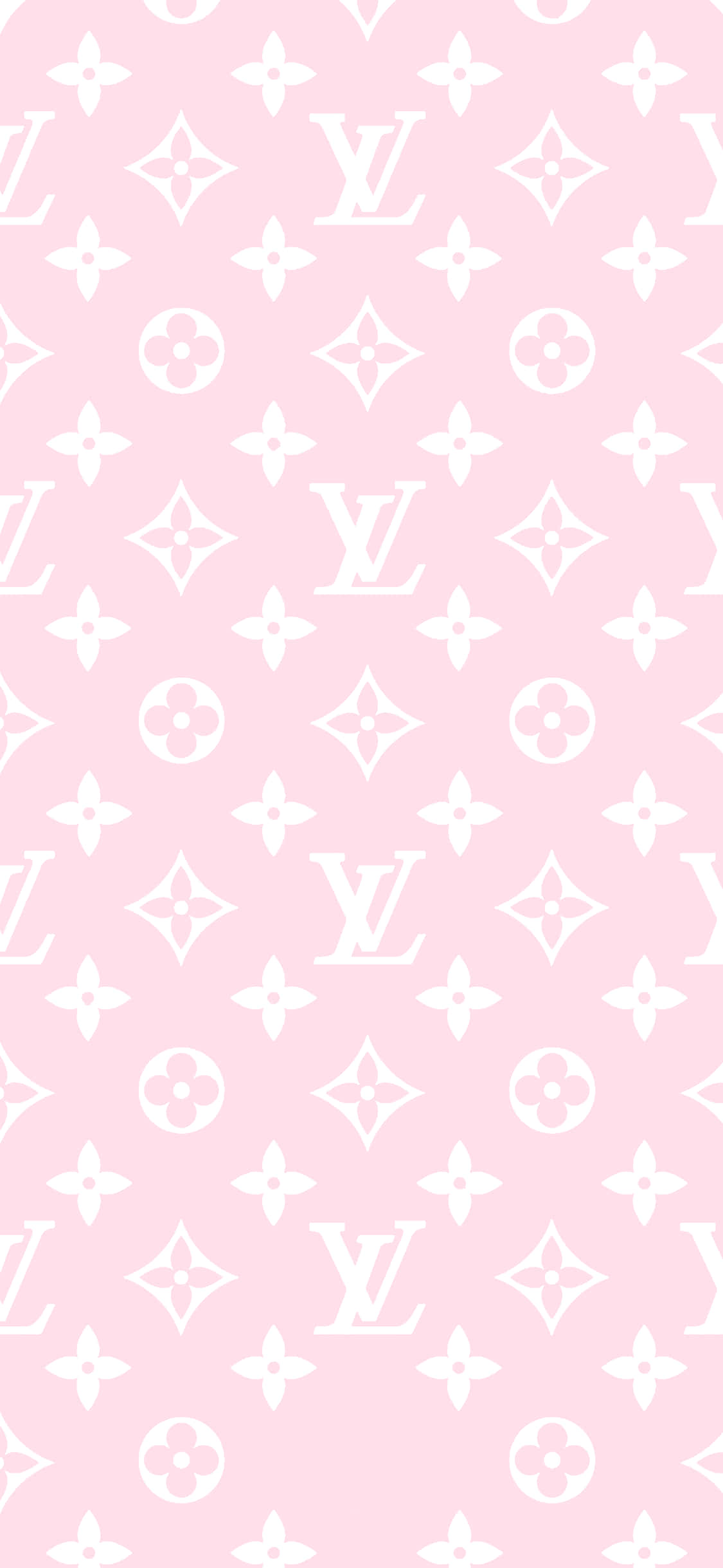 ένα ροζ και άσπρο μοτίβο louis vuitton Ταπετσαρία