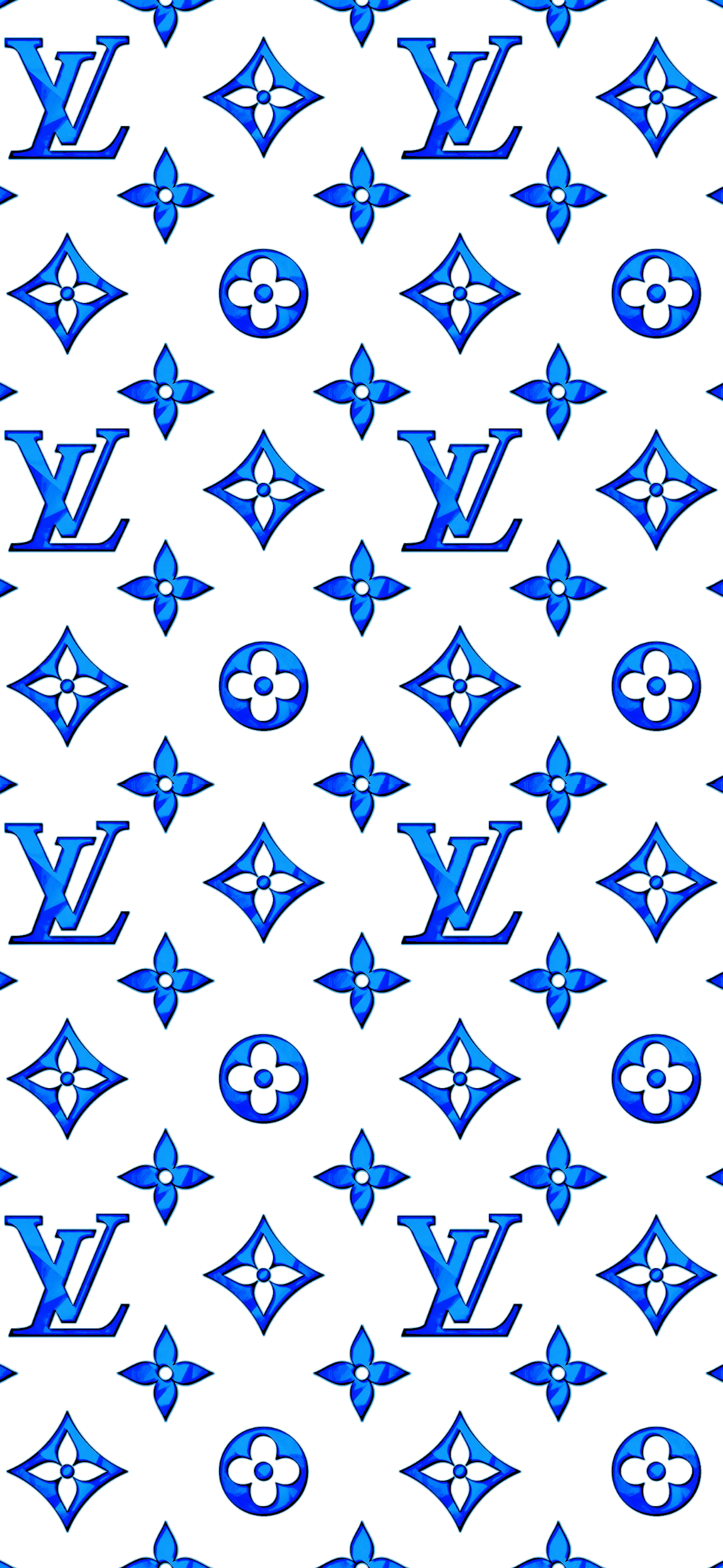 «Κάνε μια κομψή και πολυτελή δήλωση σε Louis Vuitton Μπλε» Ταπετσαρία