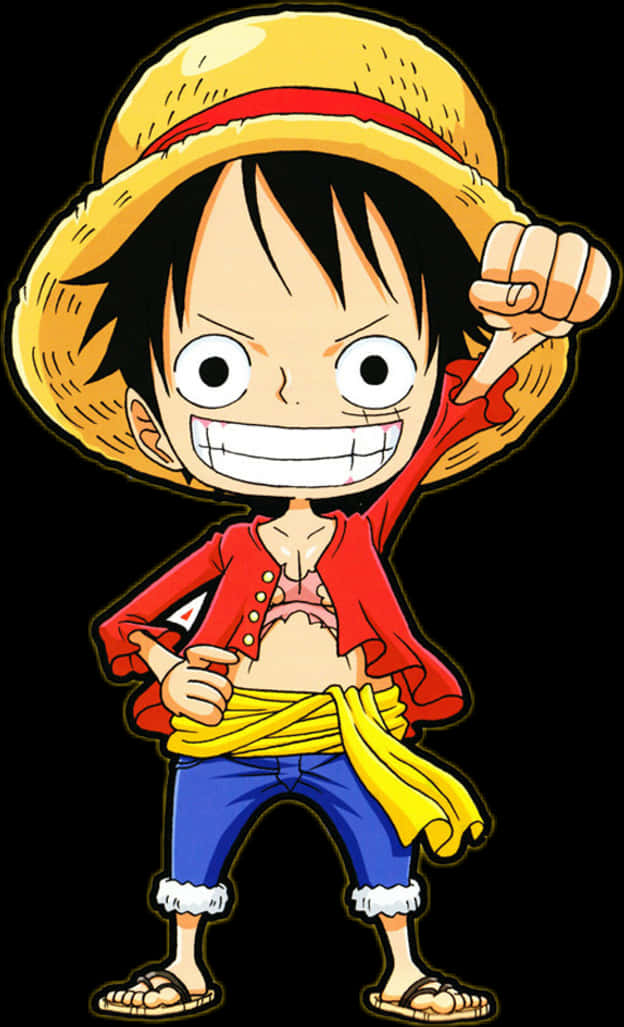 Luffy_ Καπέλο_ Ψάθινο_ Πόζα Ταπετσαρία