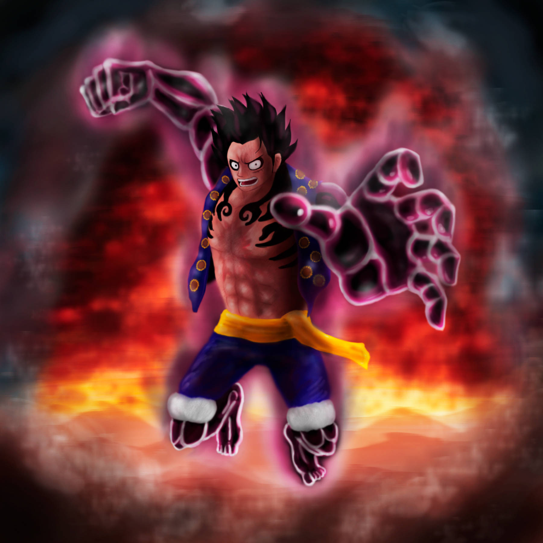 Luffy Gear 4 Τρελό Βλέμμα Ταπετσαρία