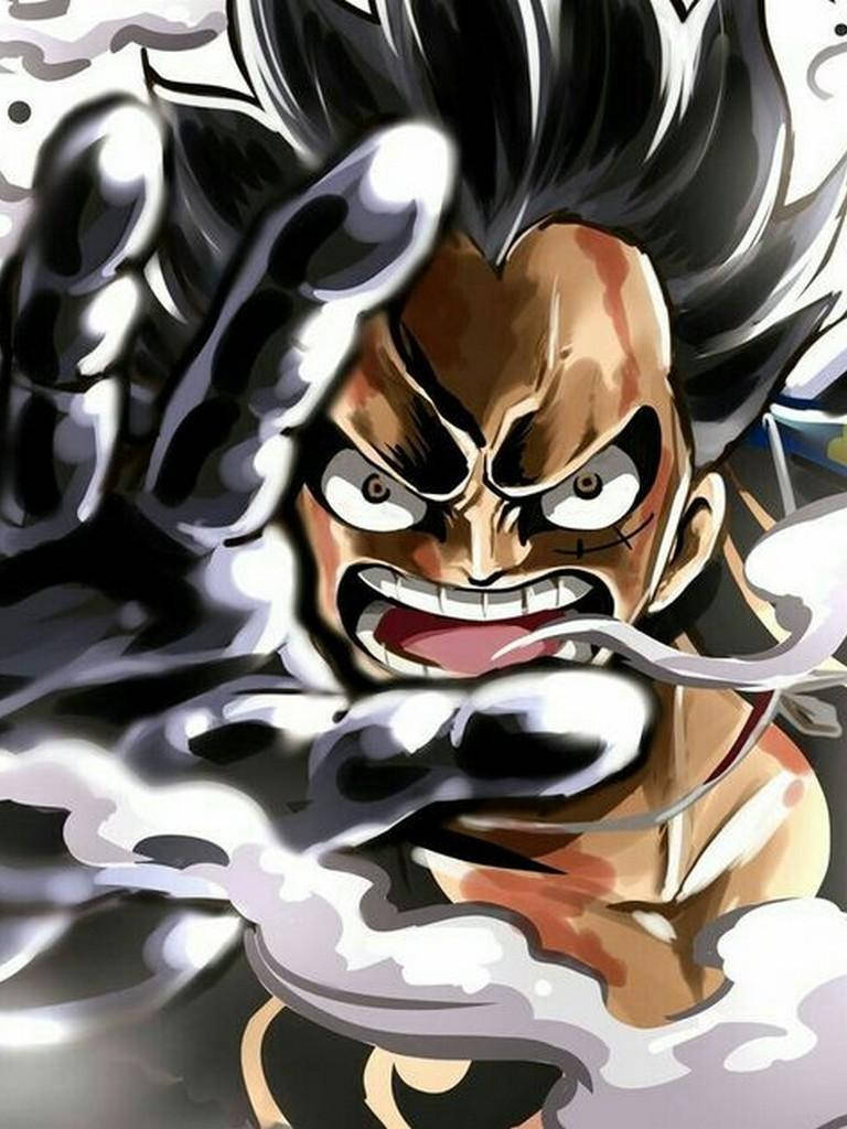 Luffy Gear 4 Εξαγριωμένο Κοντινό Πλάνο Κεφαλιού Ταπετσαρία