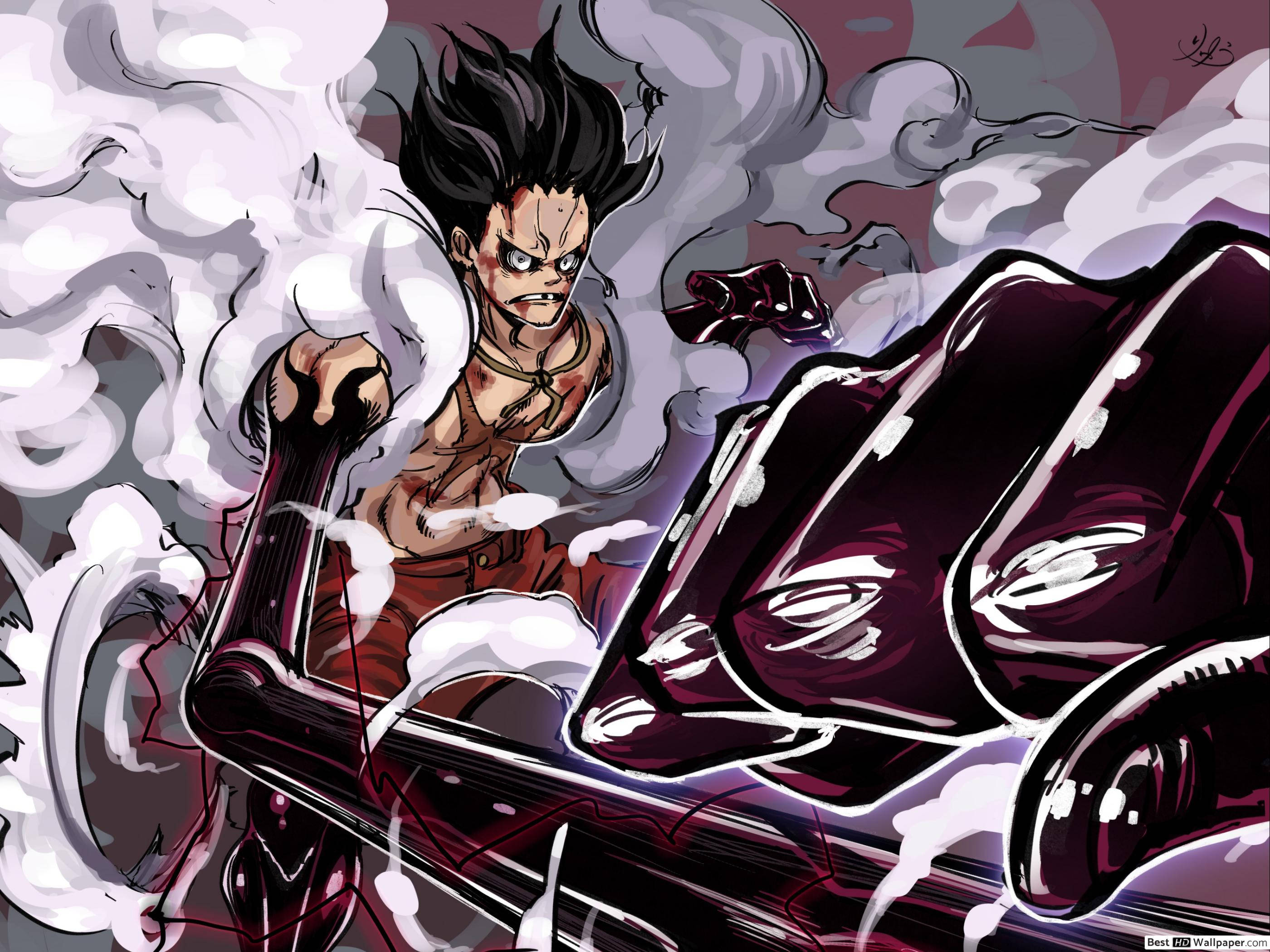 Luffy Gear 4 Εξαντλημένος Ταπετσαρία