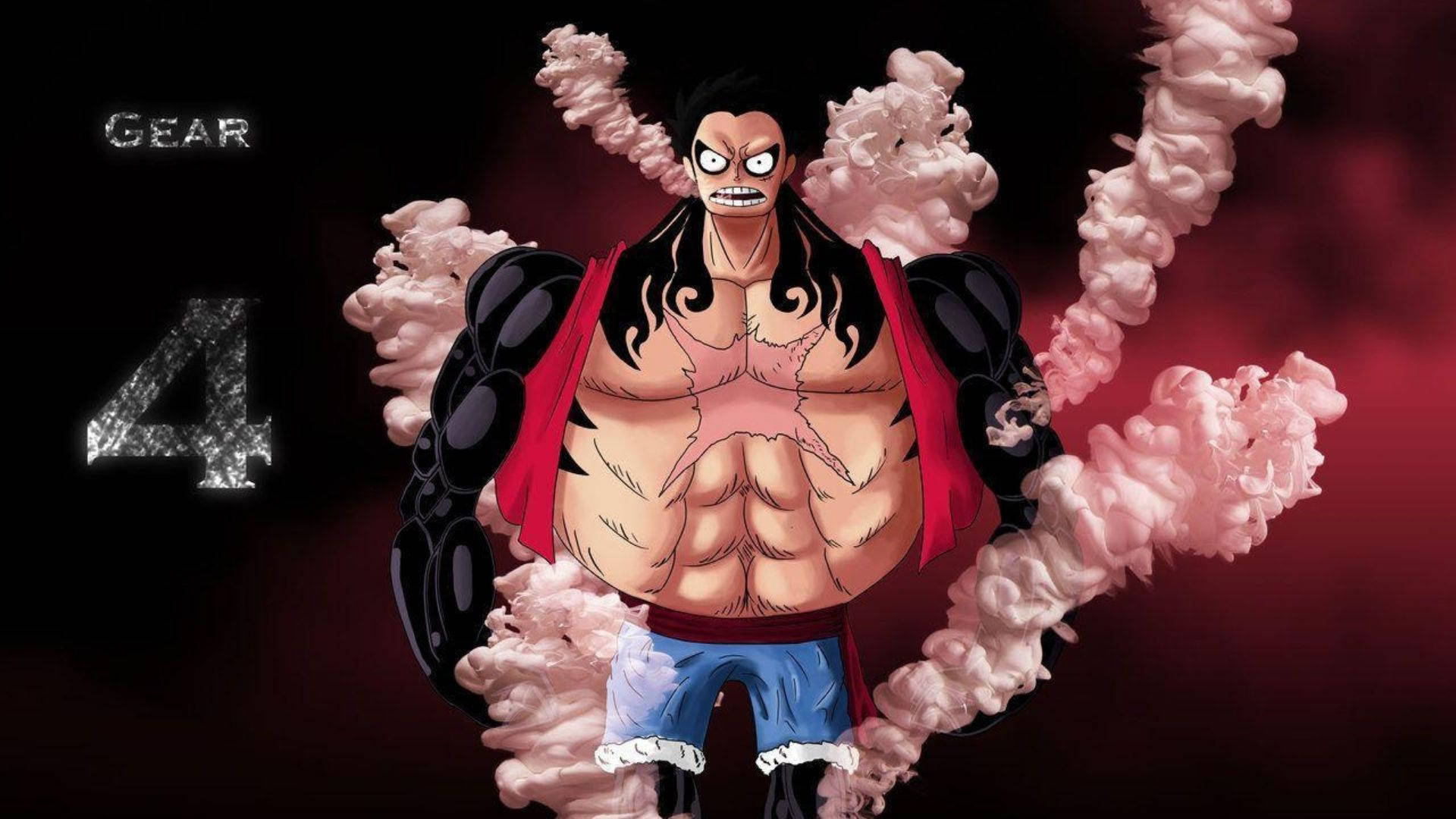 Luffy Gear 4 Ροζ Ατμός Ταπετσαρία