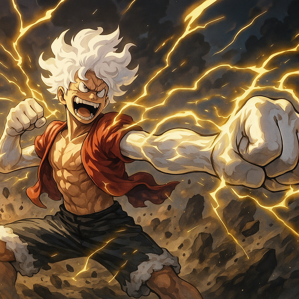 Luffy σε Gear 5 Ταπετσαρία