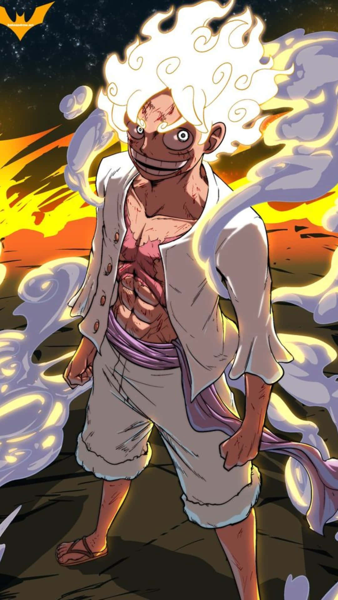 Εικόνα Luffy Gear 5 από το One Piece Ταπετσαρία