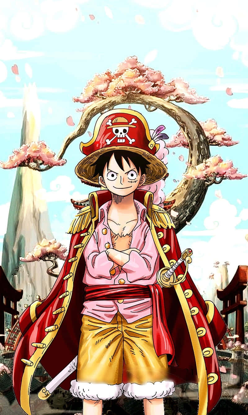 Εικόνα του Luffy ως Βασιλιάς των Πειρατών στο One Piece Ταπετσαρία