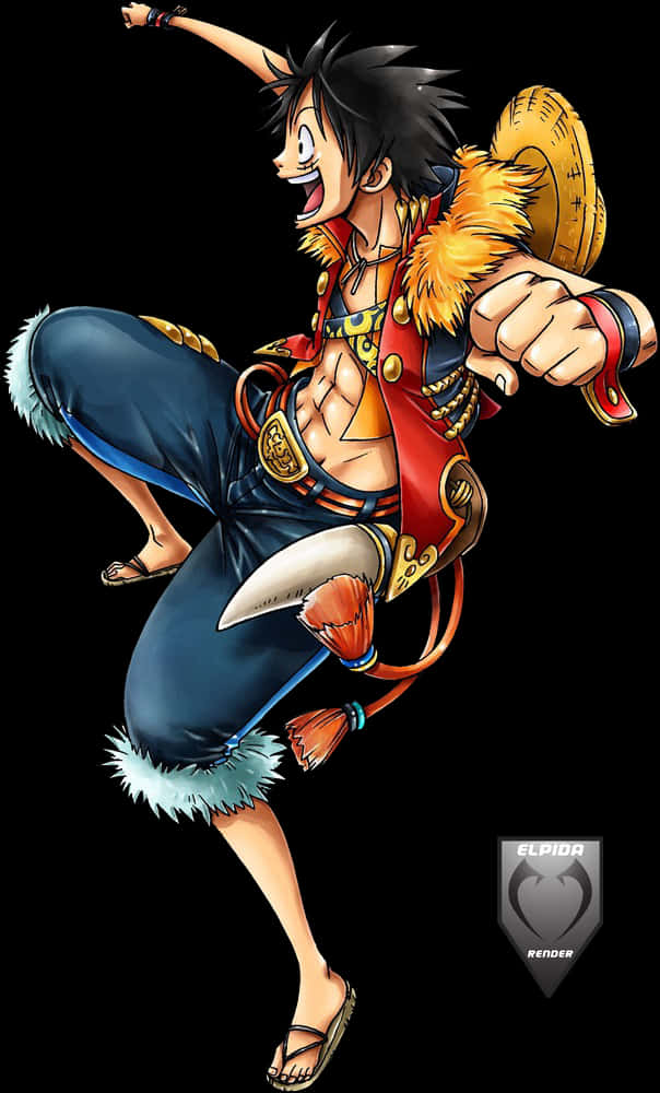 Luffy - Χαρακτήρας κινουμένων σχεδίων One Piece Ταπετσαρία