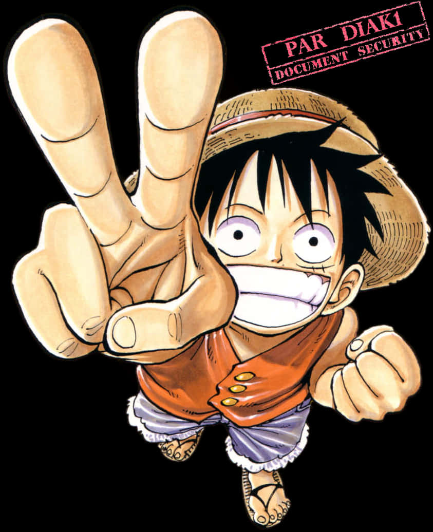 Luffy σε στάση νίκης One Piece Ταπετσαρία