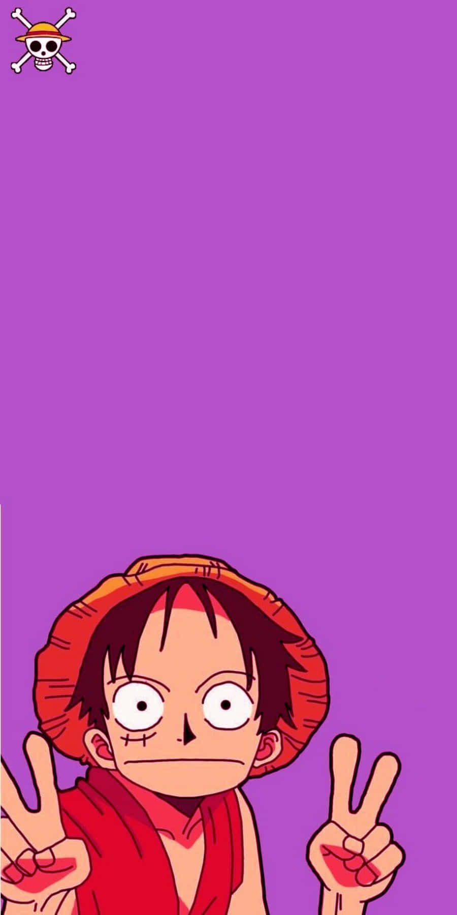 Τηλέφωνο με Σήμα Ειρήνης από τον Luffy του One Piece Ταπετσαρία