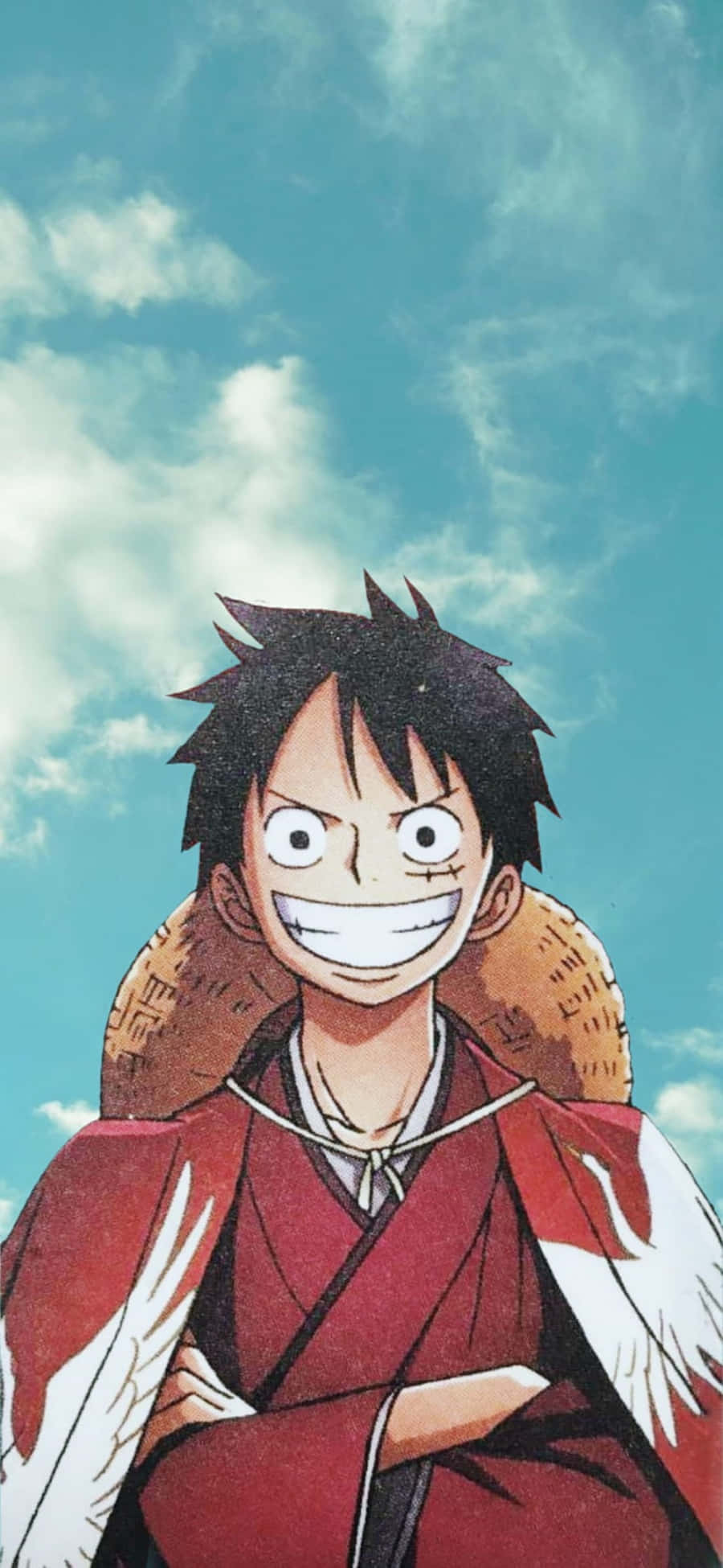 Ο Luffy επιδεικνύει τη δύναμή του σε ταπετσαρία κινητού Ταπετσαρία