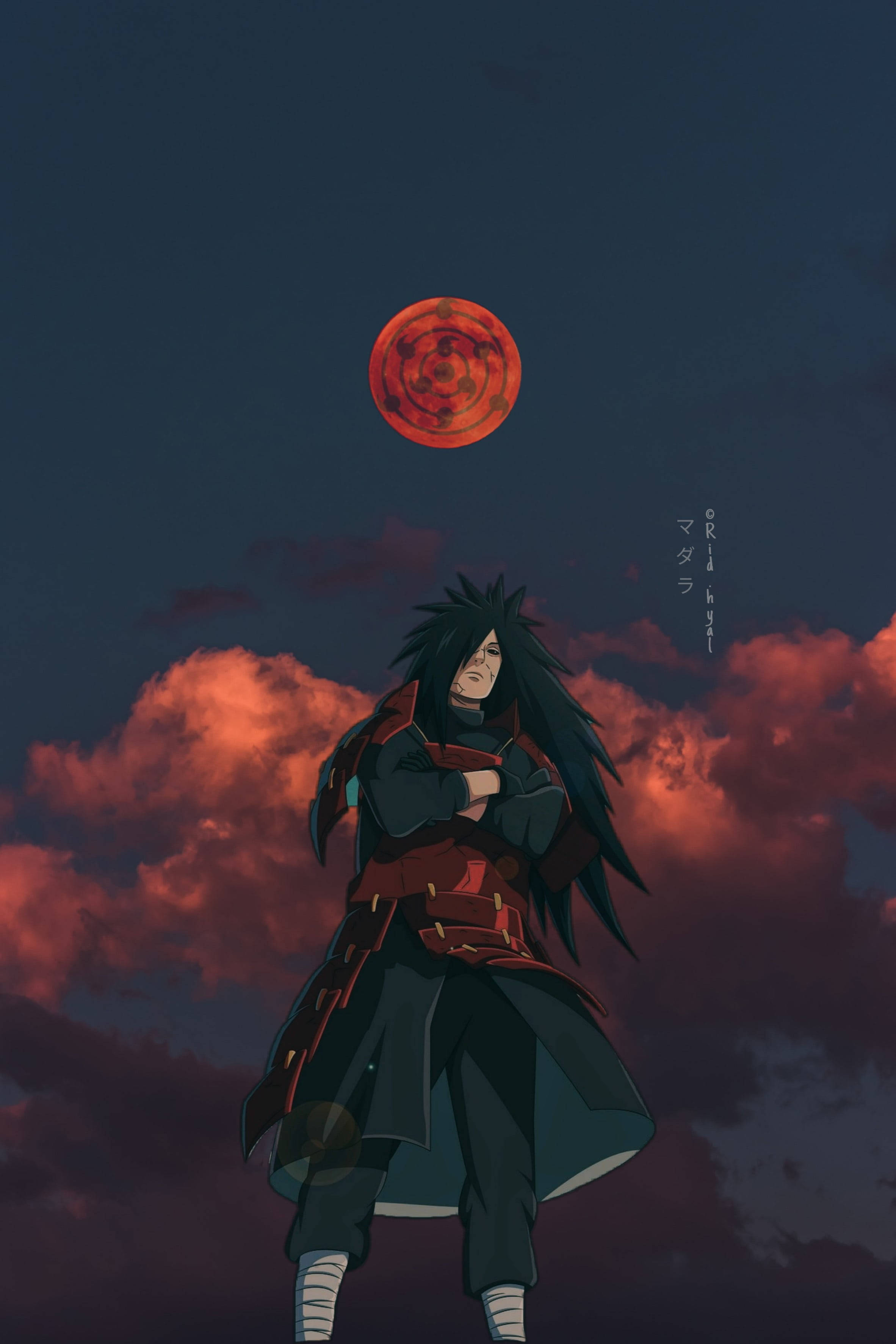 Madara Uchiha Κόκκινο Φεγγάρι Naruto Mobile 4K Ταπετσαρία