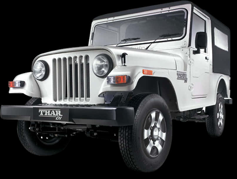 Mahindra Thar D I Λευκό S U V Ταπετσαρία