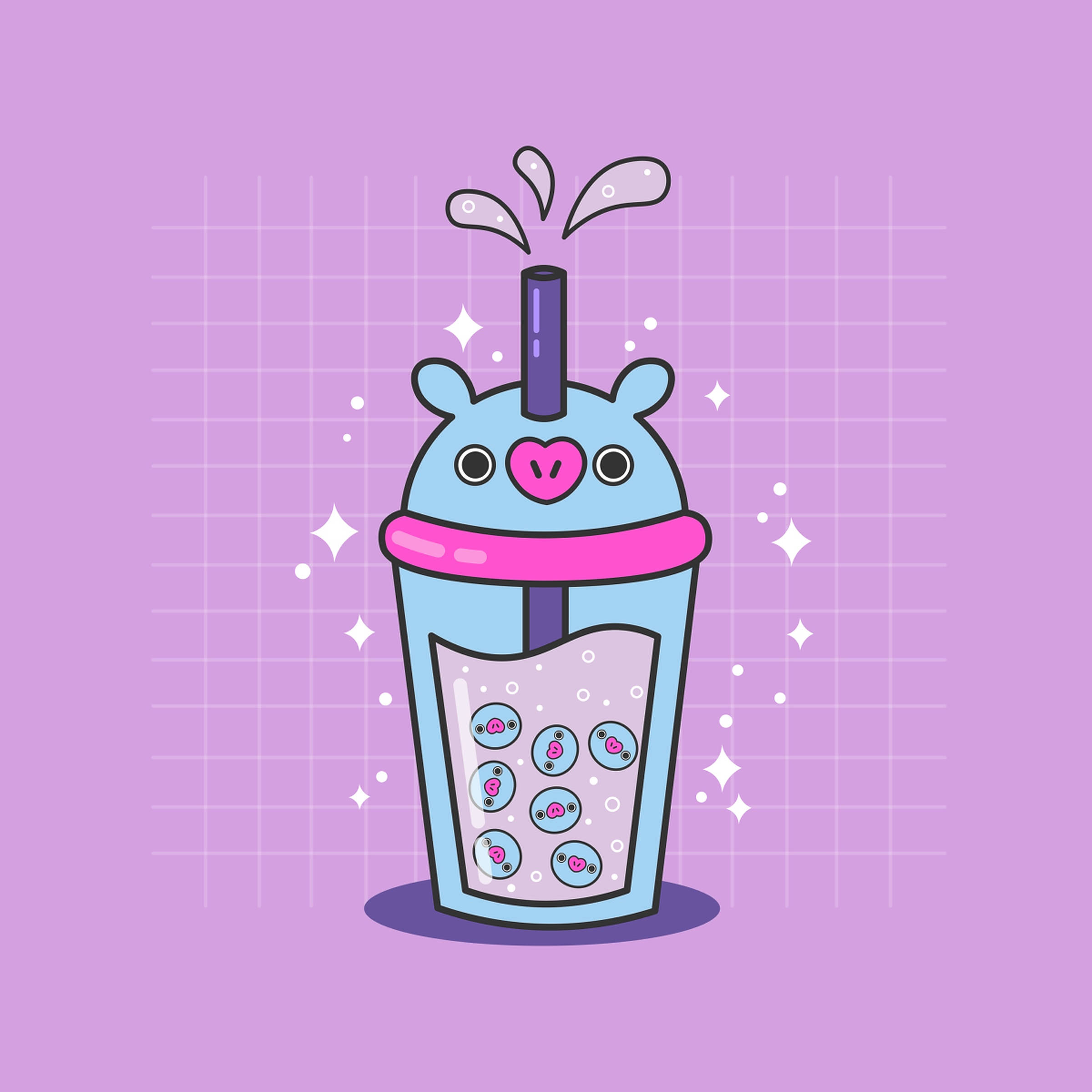 Mang Bt21 Boba Tea Ταπετσαρία
