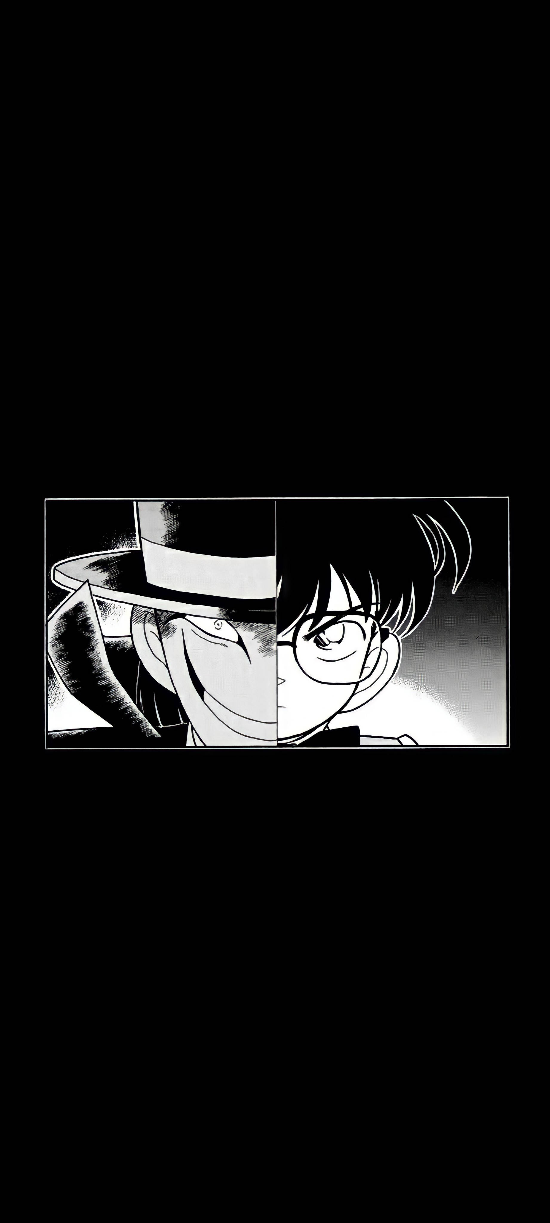 Εντυπωσιακός Μαύρος Χαρακτήρας Manga Ταπετσαρία