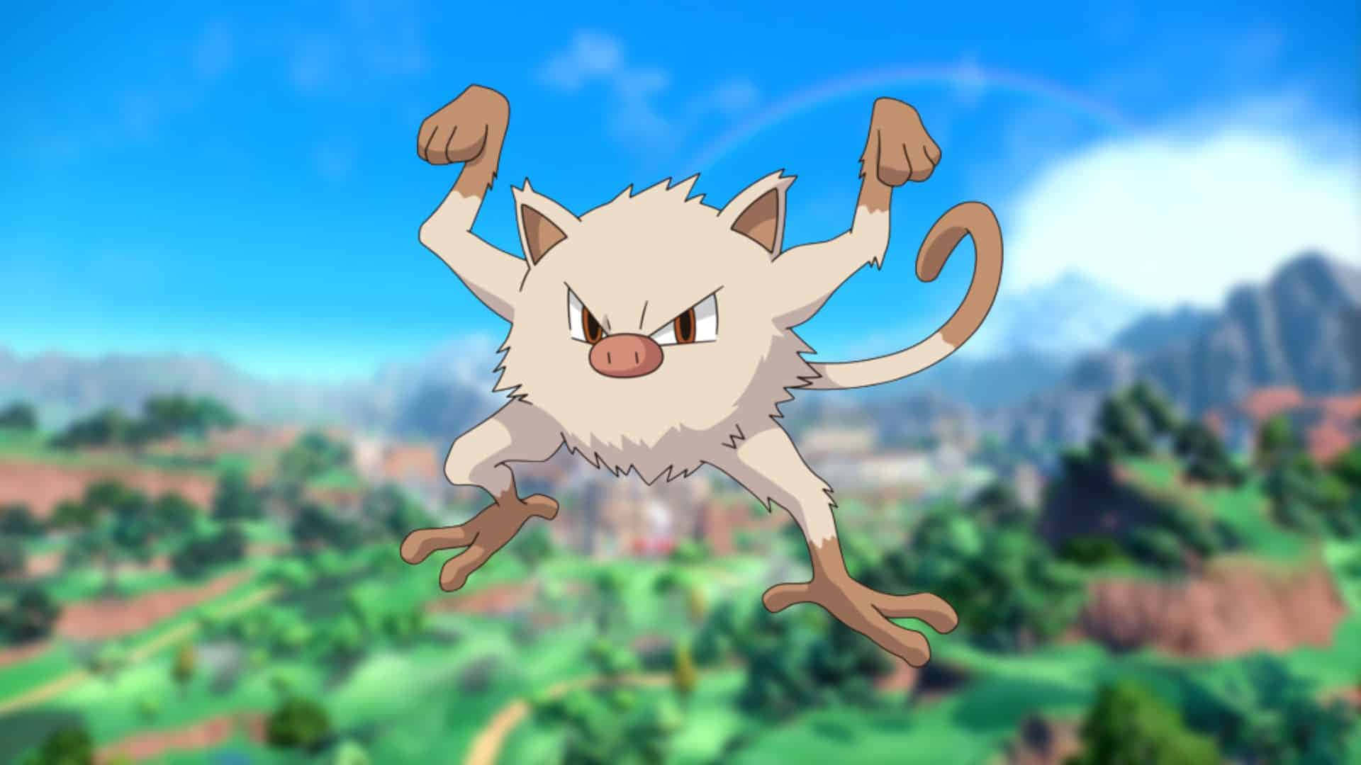 Mankey Πριν την Εξέλιξη Primeape 2D Εικονογράφηση Ταπετσαρία