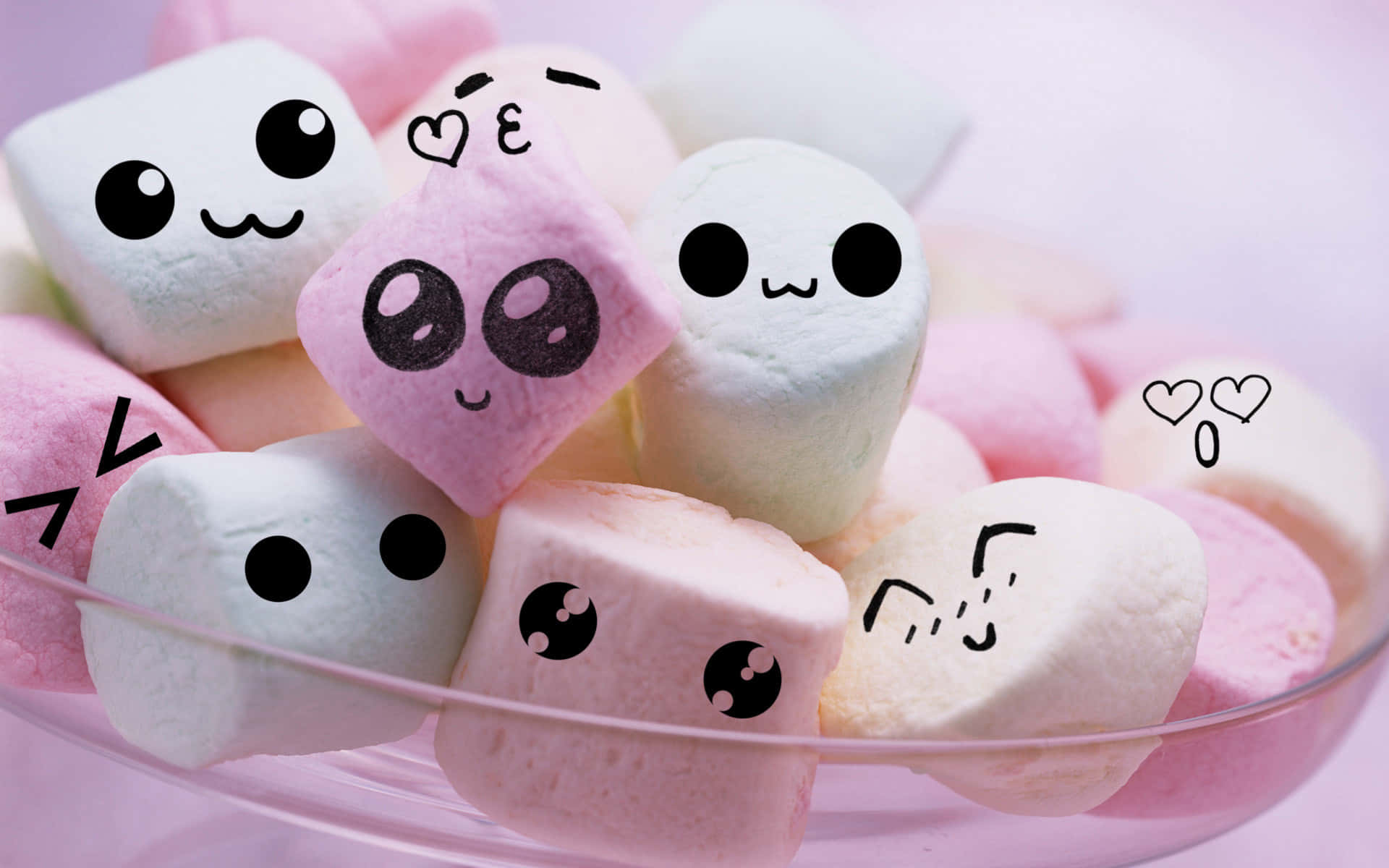 Αξιολάτρευτα Marshmallow Emoji Ταπετσαρία