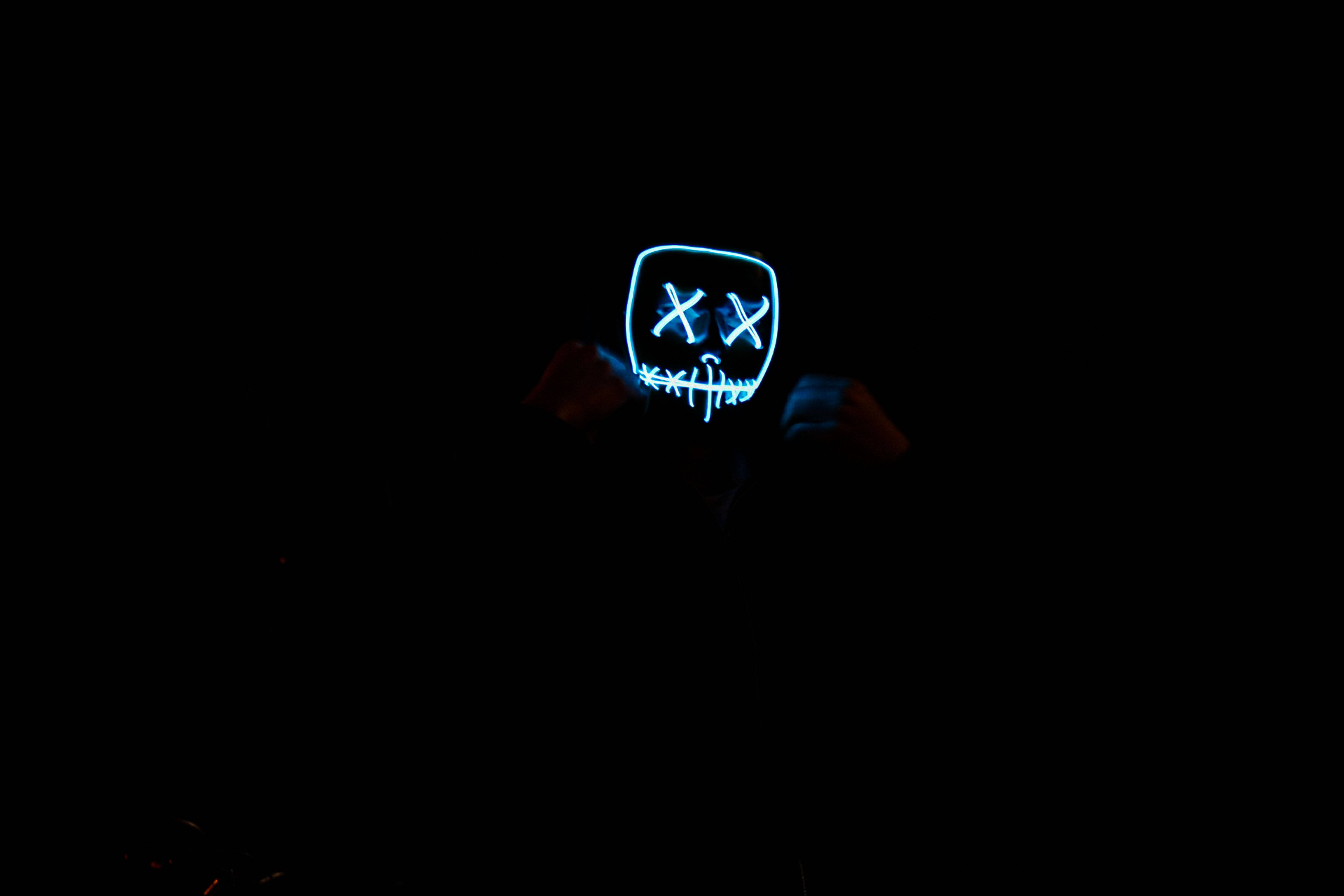 Marshmello Μπλε Χ Μάτια Δροσερός Μαύρος Στικτράν Κοιτάζει Υπολογιστή Ταπετσαρία