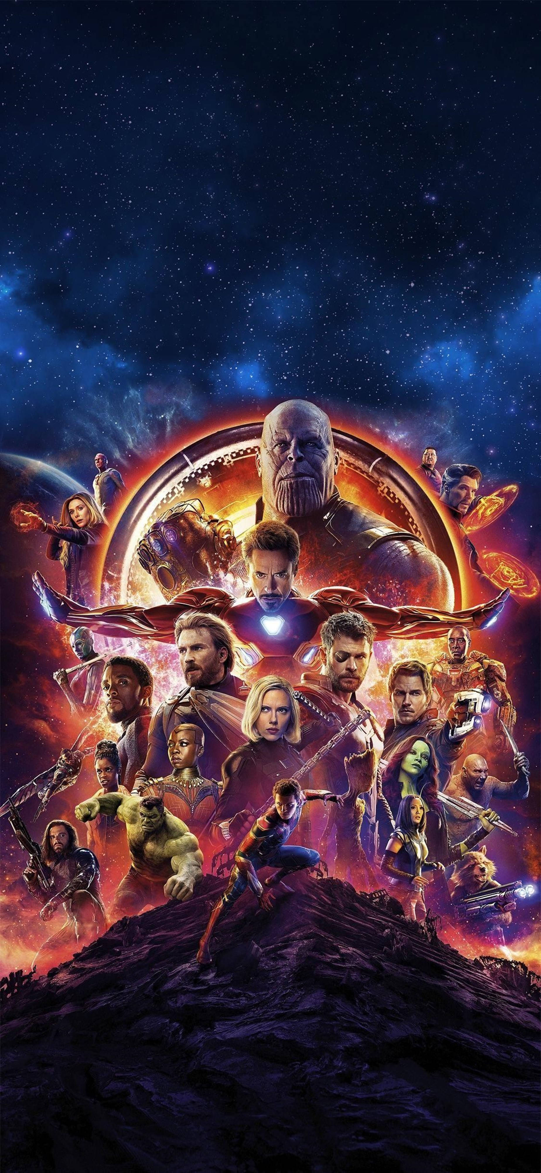 Marvel 4K Κινητό Εκδικητές: Ο Πόλεμος της Αιωνιότητας στο Διάστημα Ταπετσαρία