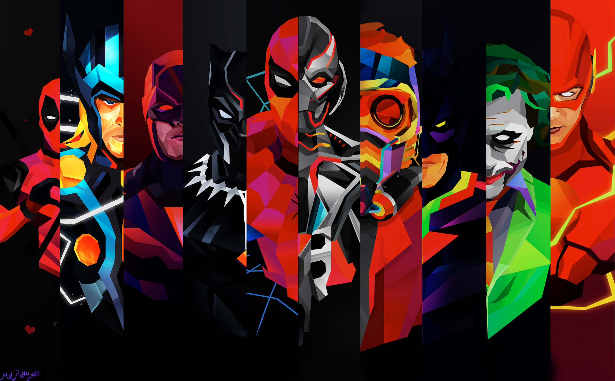 Φόντο Υπερηρώων Marvel και DC Ταπετσαρία