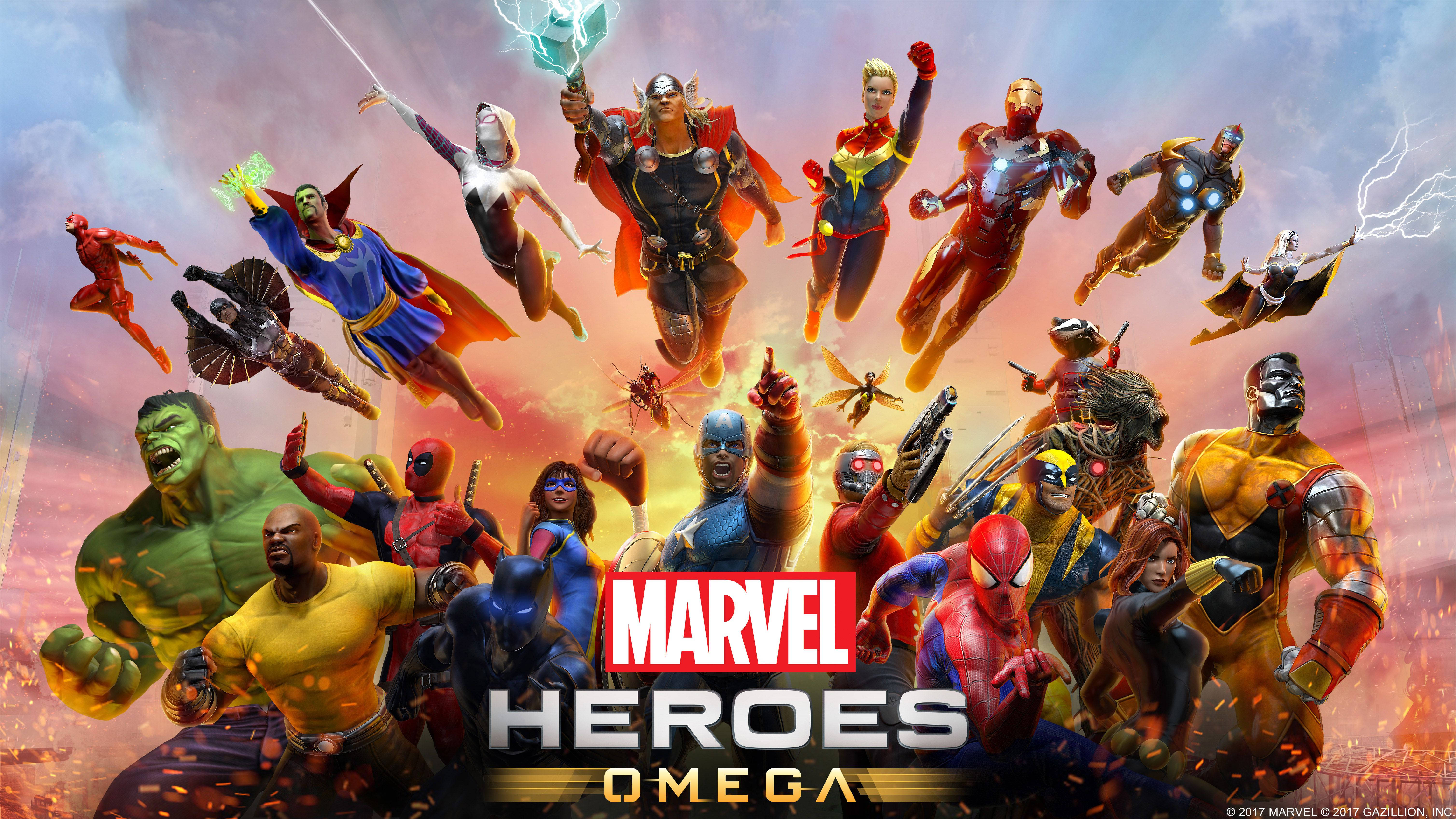 Μια Ομάδα Αστέρων από Marvel Ήρωες Ταπετσαρία
