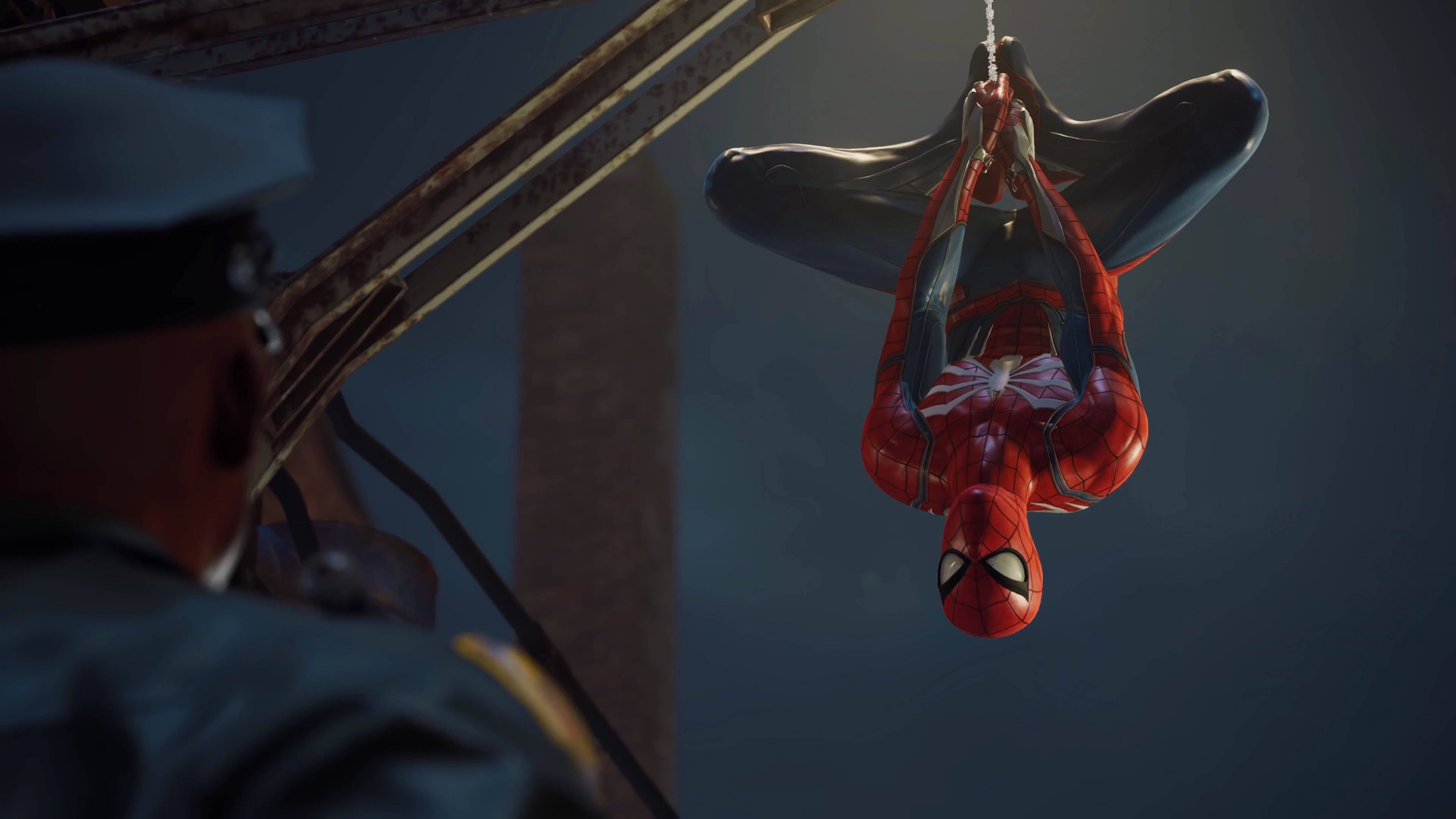 Marvel Spiderman Κρεμασμένος Ανάποδα 4K PS4 Ταπετσαρία